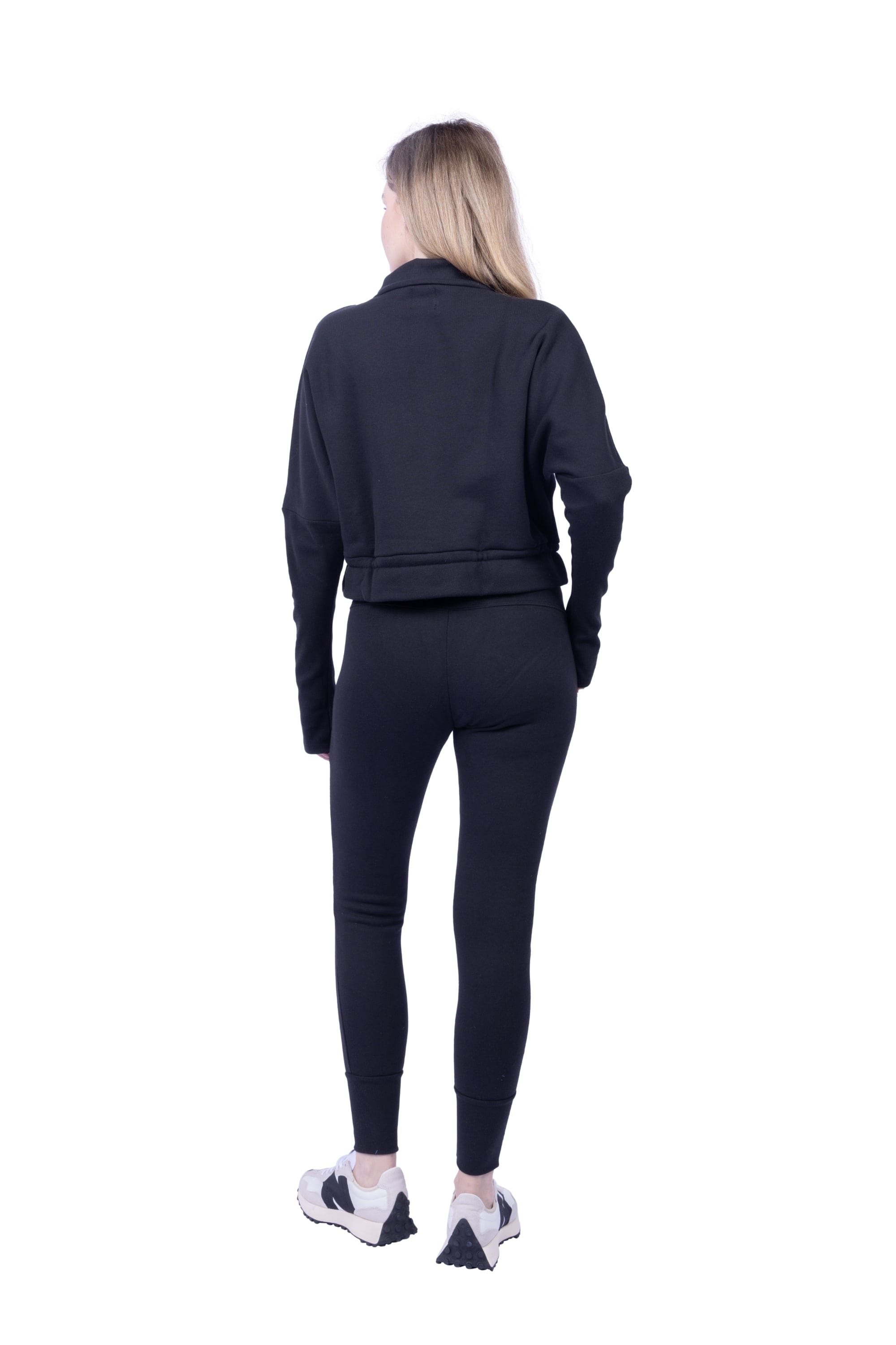 Lezat Pullover Britney Organic Cotton Roll-Neck Sweatshirt - Black