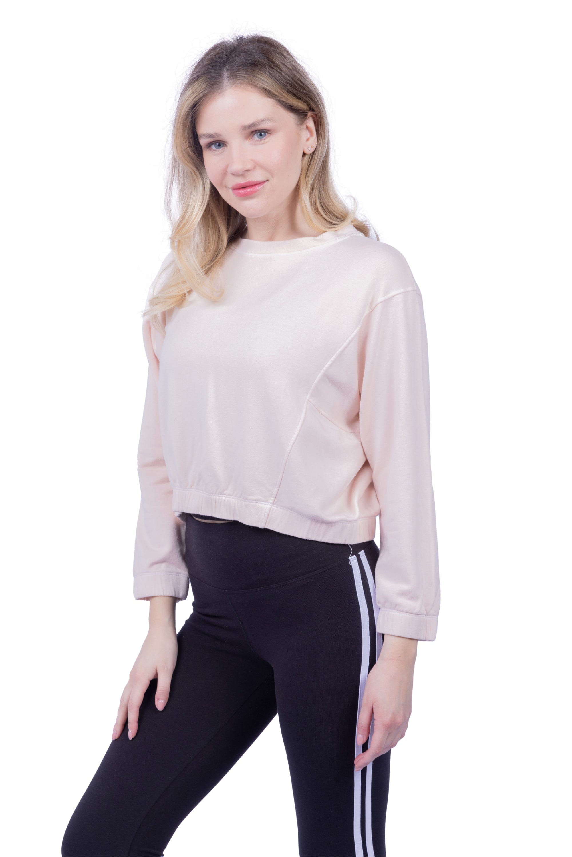 Lezat Pullover Ivy Boxy Cropped Modal Pullover - Rose Quartz