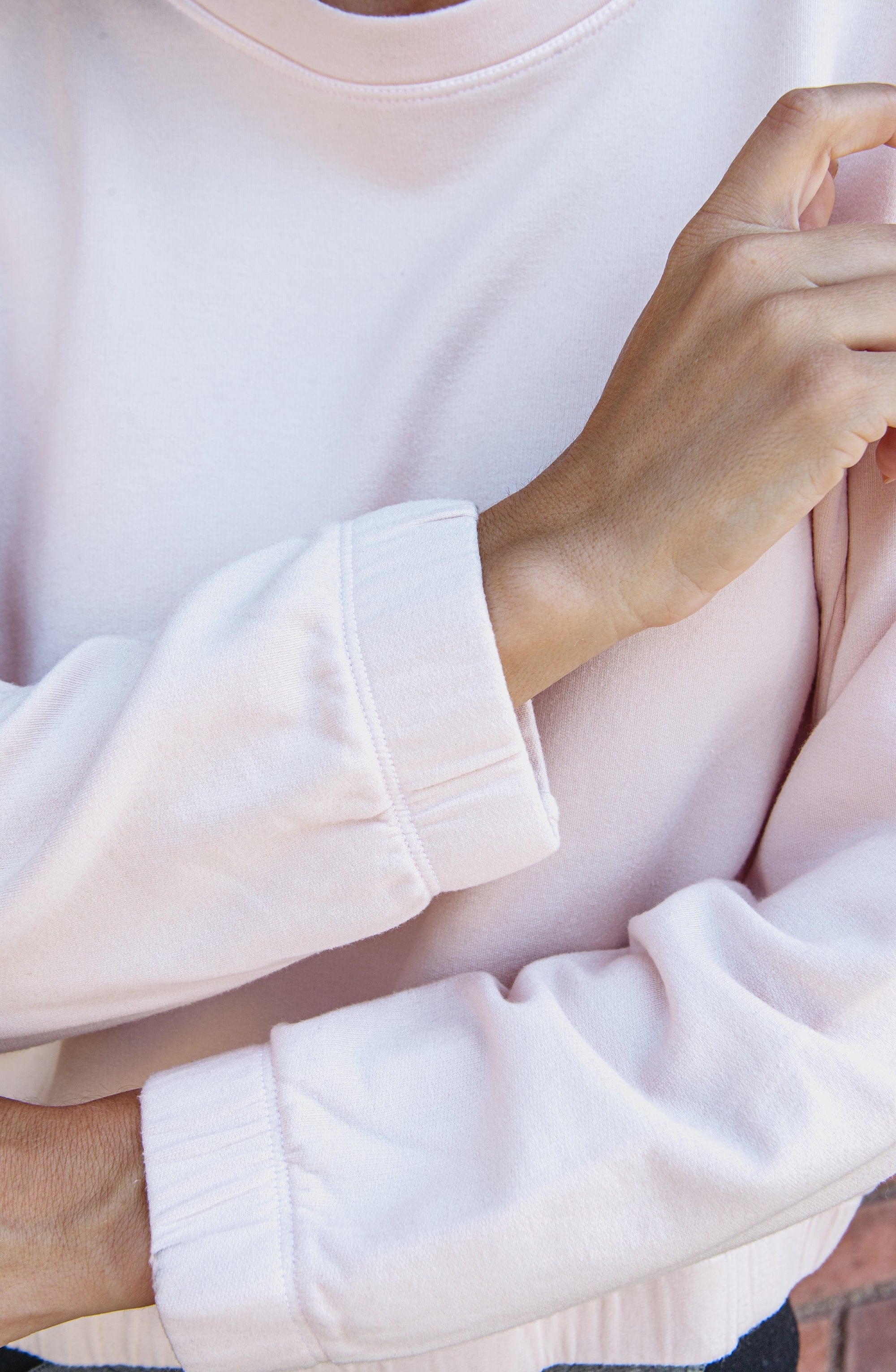 Lezat Pullover Ivy Boxy Cropped Modal Pullover - Rose Quartz