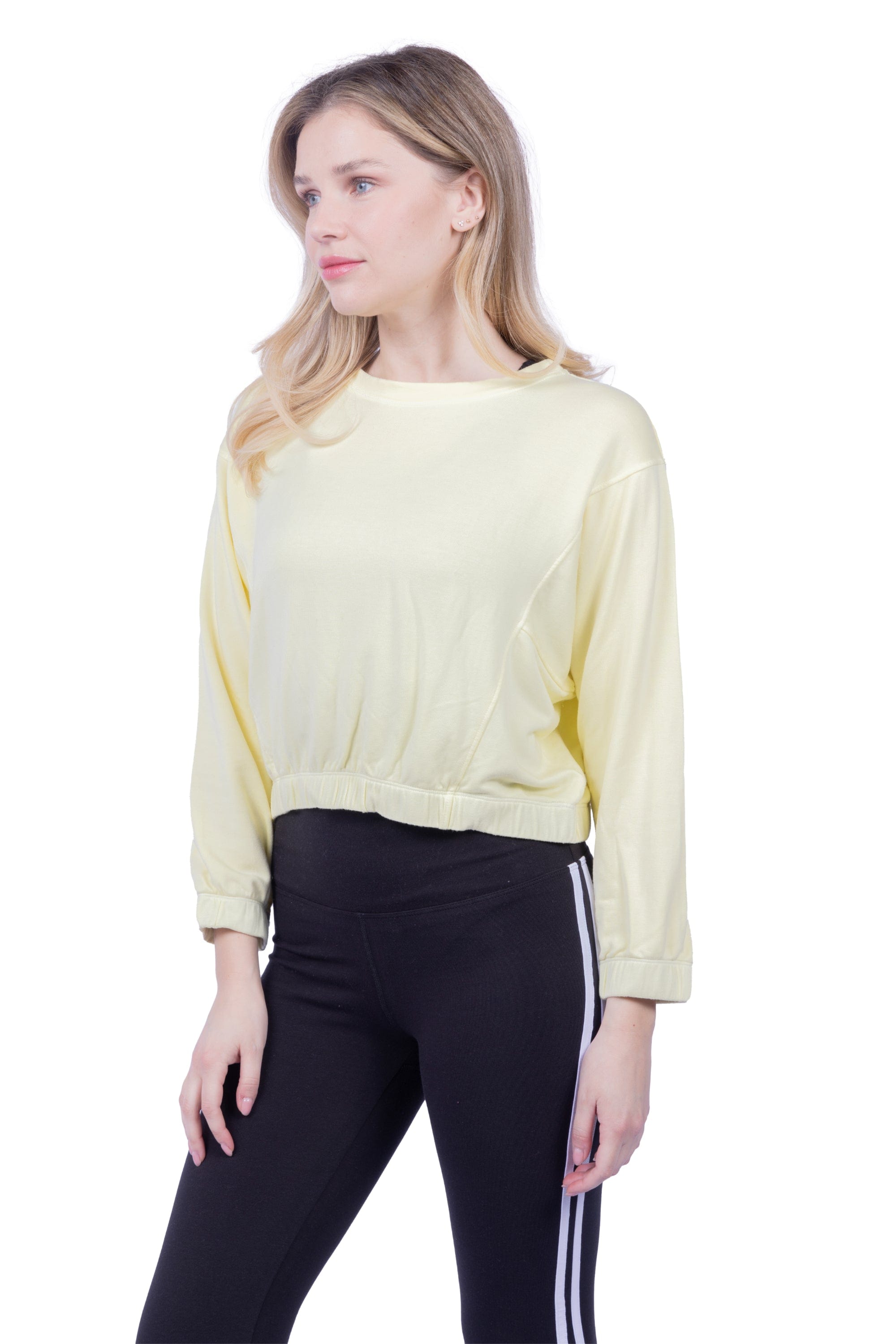 Lezat Pullover Ivy Boxy Cropped Modal Pullover - Sunny