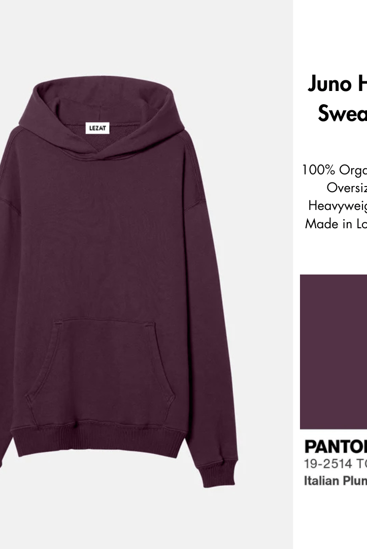 Lezat Pullover Juno Organic Cotton Oversized Heavyweight Hoodie Sweatshirt