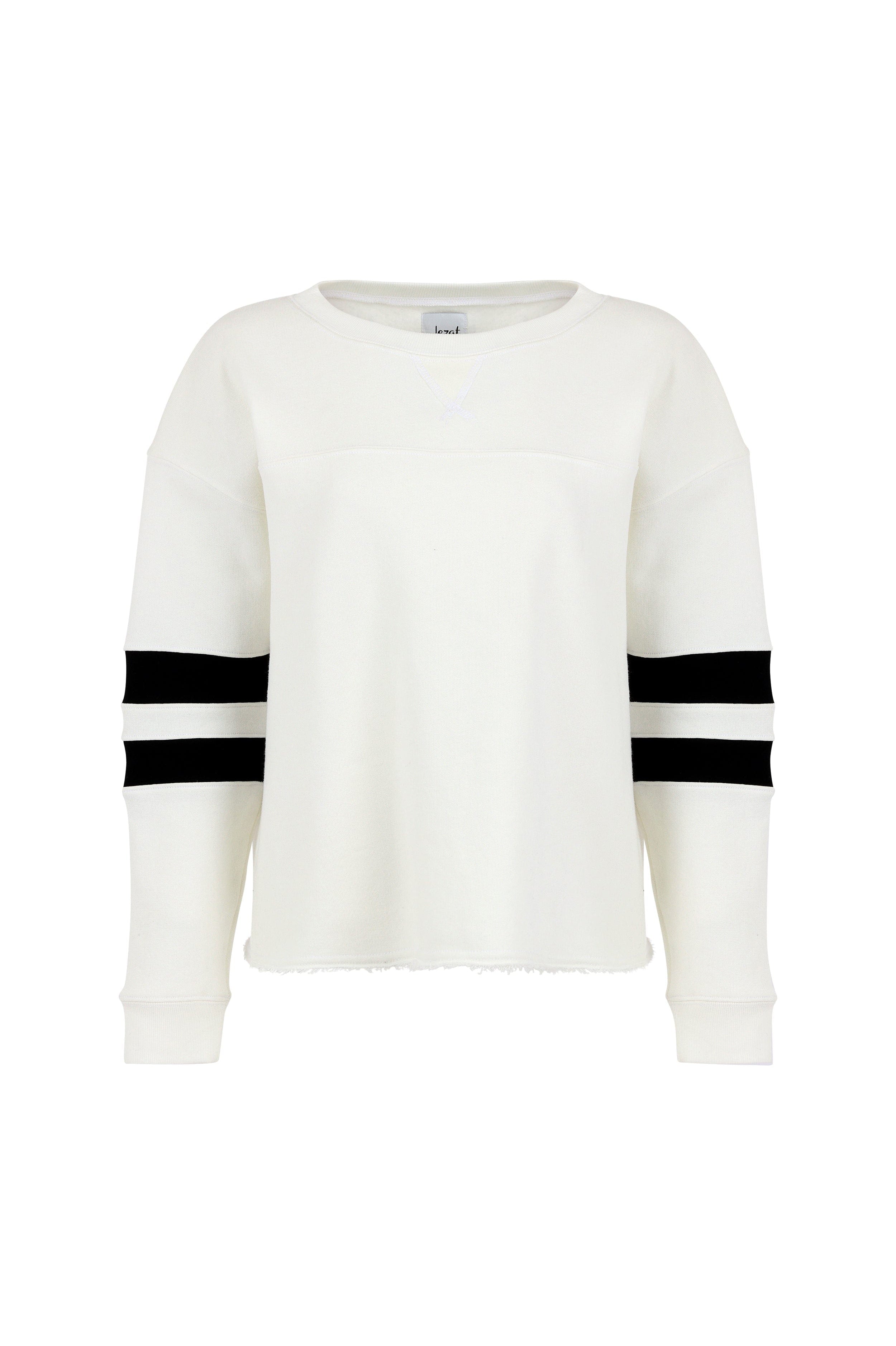 Lezat Pullover White / XS Gilda Organic Cotton Varsity Sweatshirt