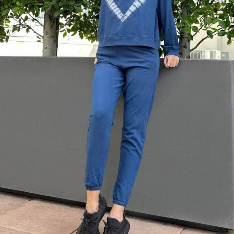 Lezat Sweatpants Heart-to-Heart Cotton Drawstring Sweatpant - Acid Denim