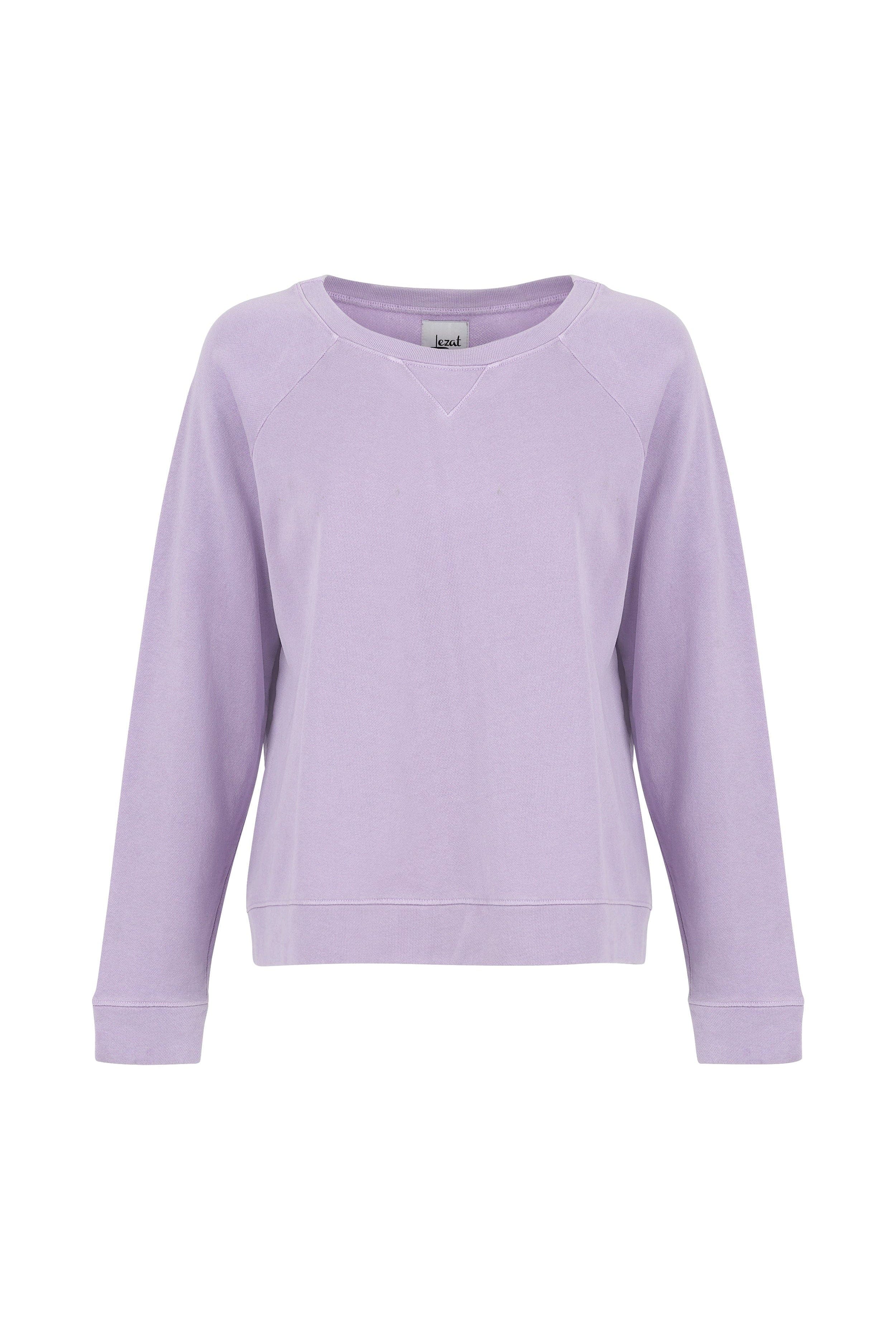 Lezat Sweatpants Melody Everyday Organic Cotton Pullover Sweatshirt - Lavender