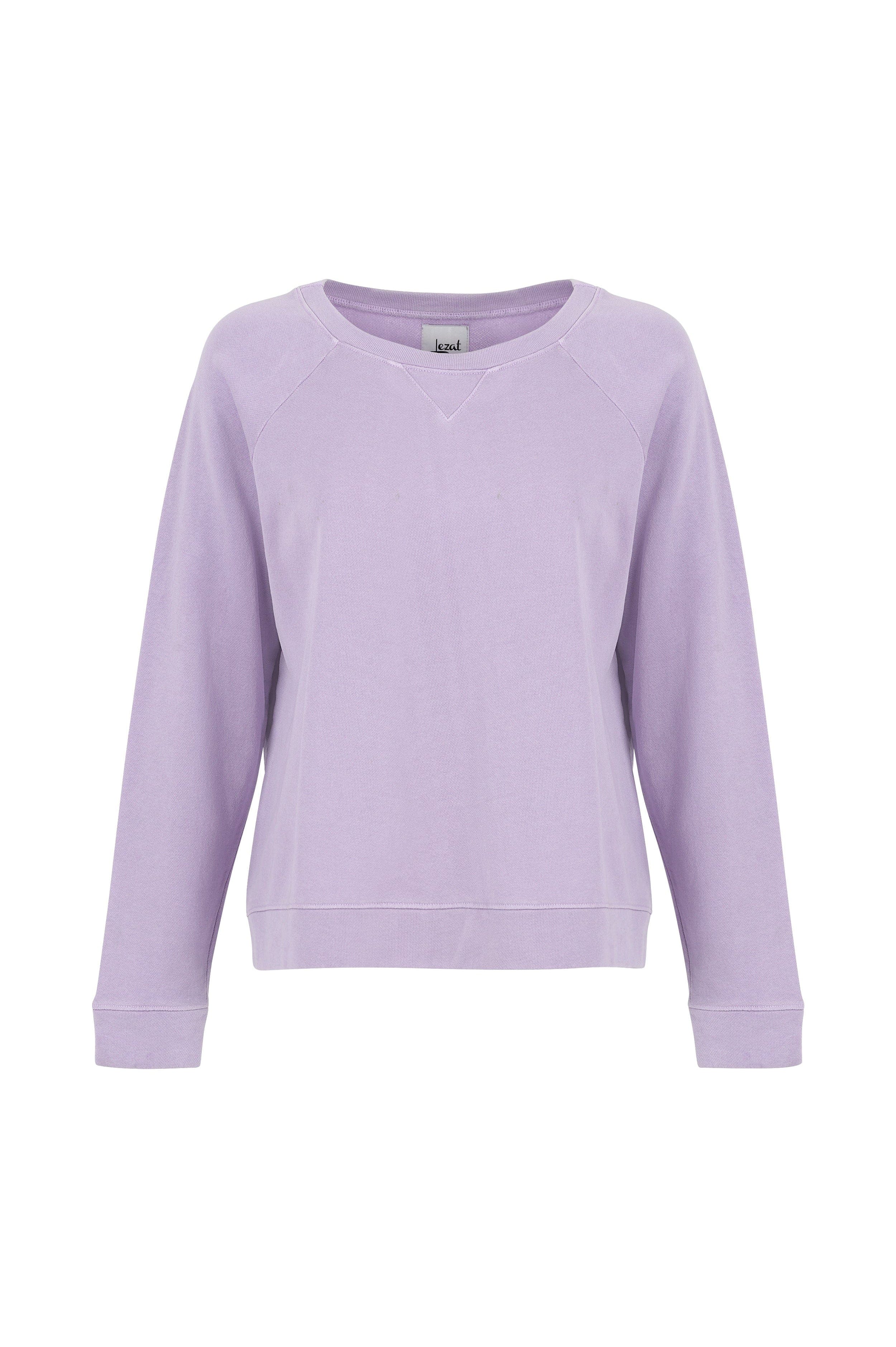 Lezat Sweatpants Melody Everyday Organic Cotton Pullover Sweatshirt - Lavender