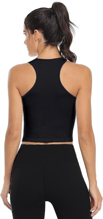 Lezat Tank Elsa Organic Cotton Racerback Tank - Black