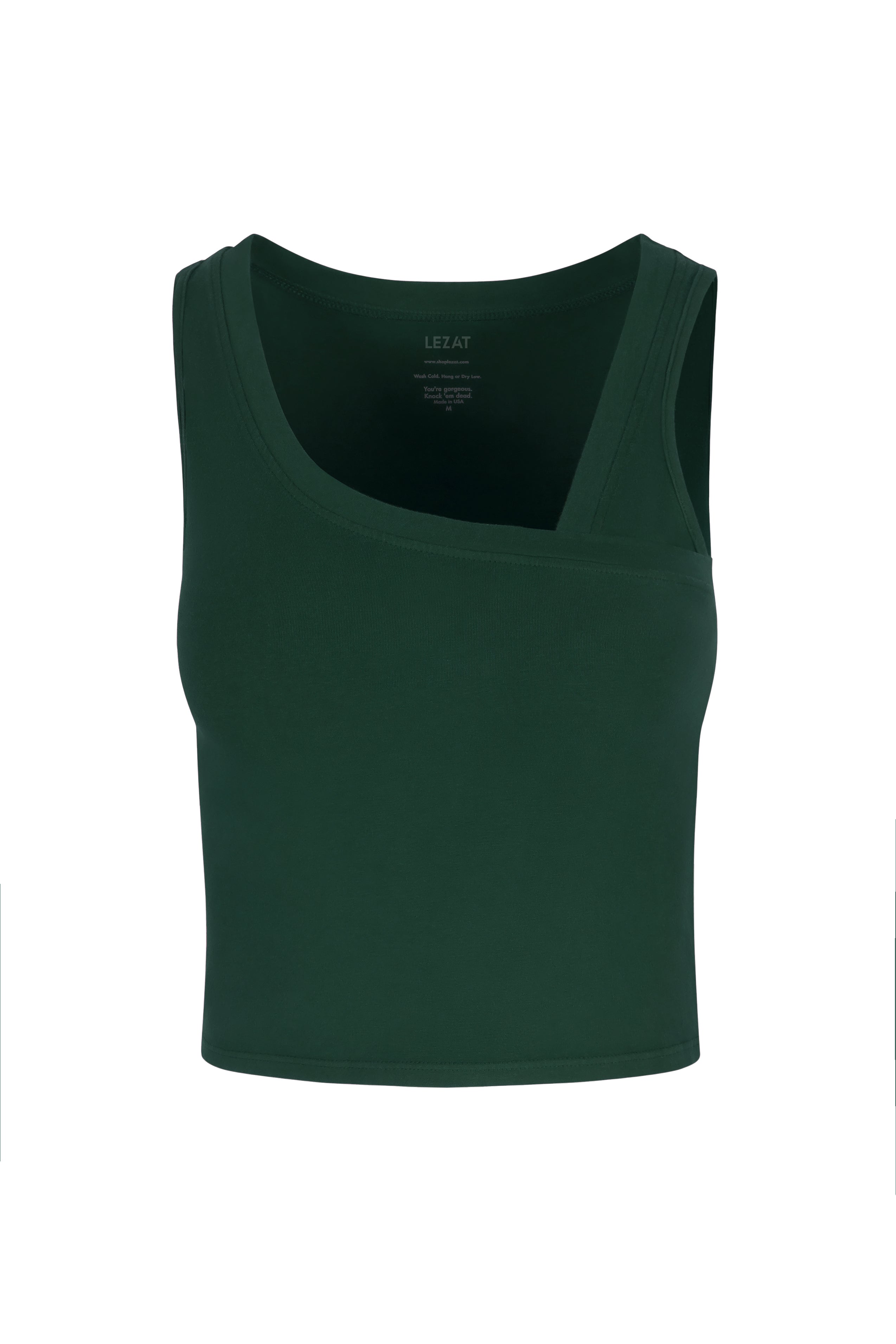 Lezat Tank Forest / XS Eden Asymmetrical Organic Cotton Tank