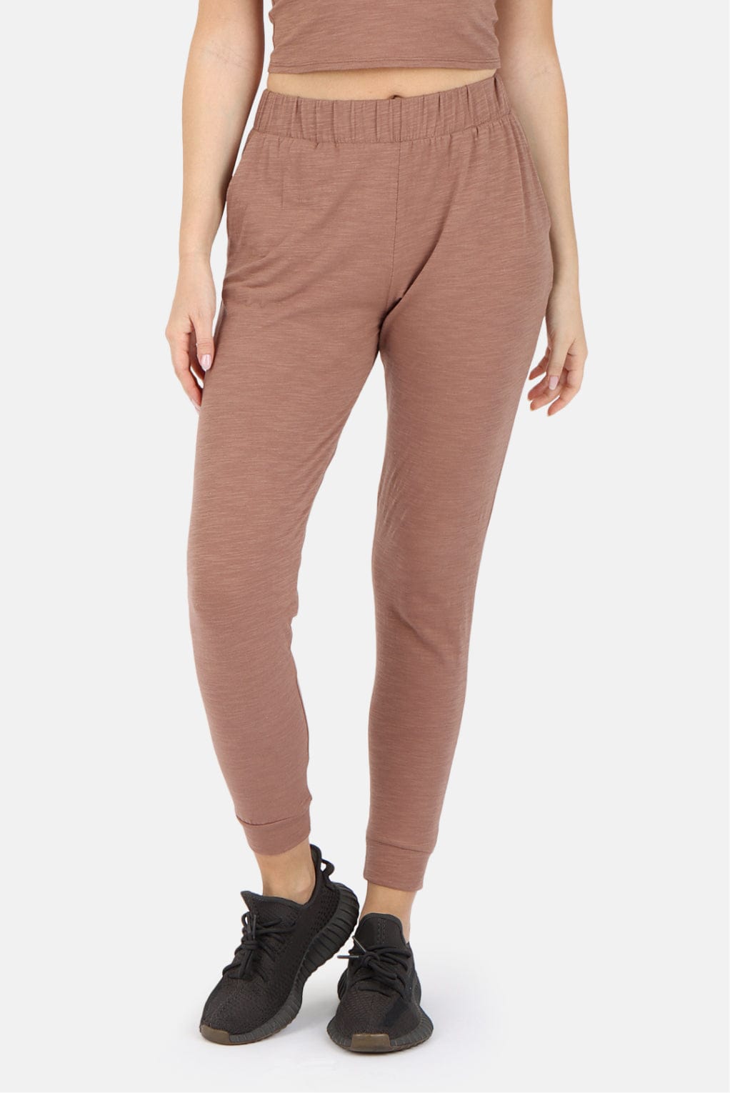 Lezat Tank Tegan Cotton Jogger Pant - Cocoa