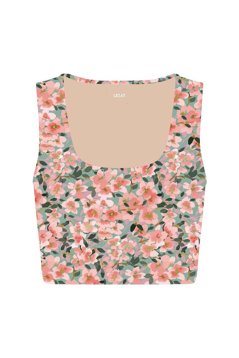 Lezat Top Blossom Print / XS Sara Organic Cotton Bra Top
