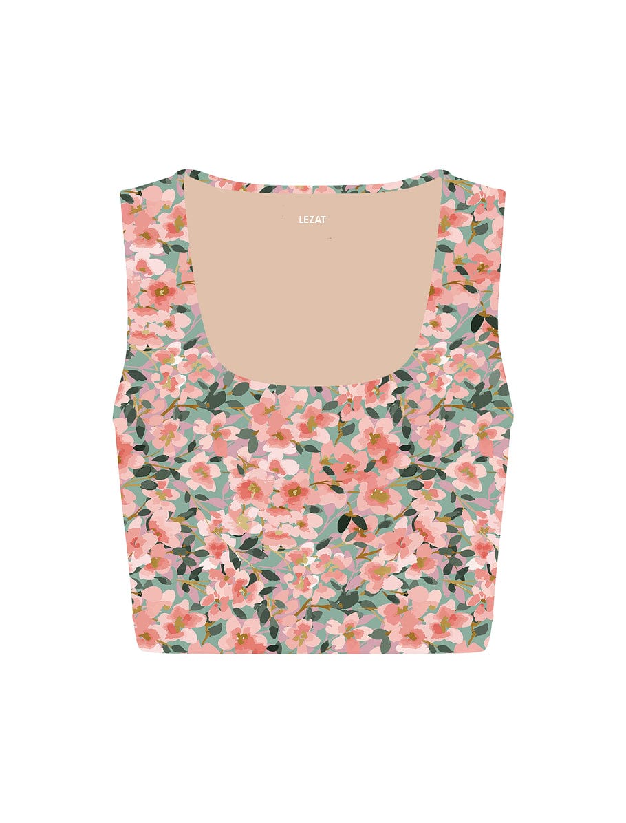 Lezat Top Blossom Print / XS Sara Organic Cotton Bra Top