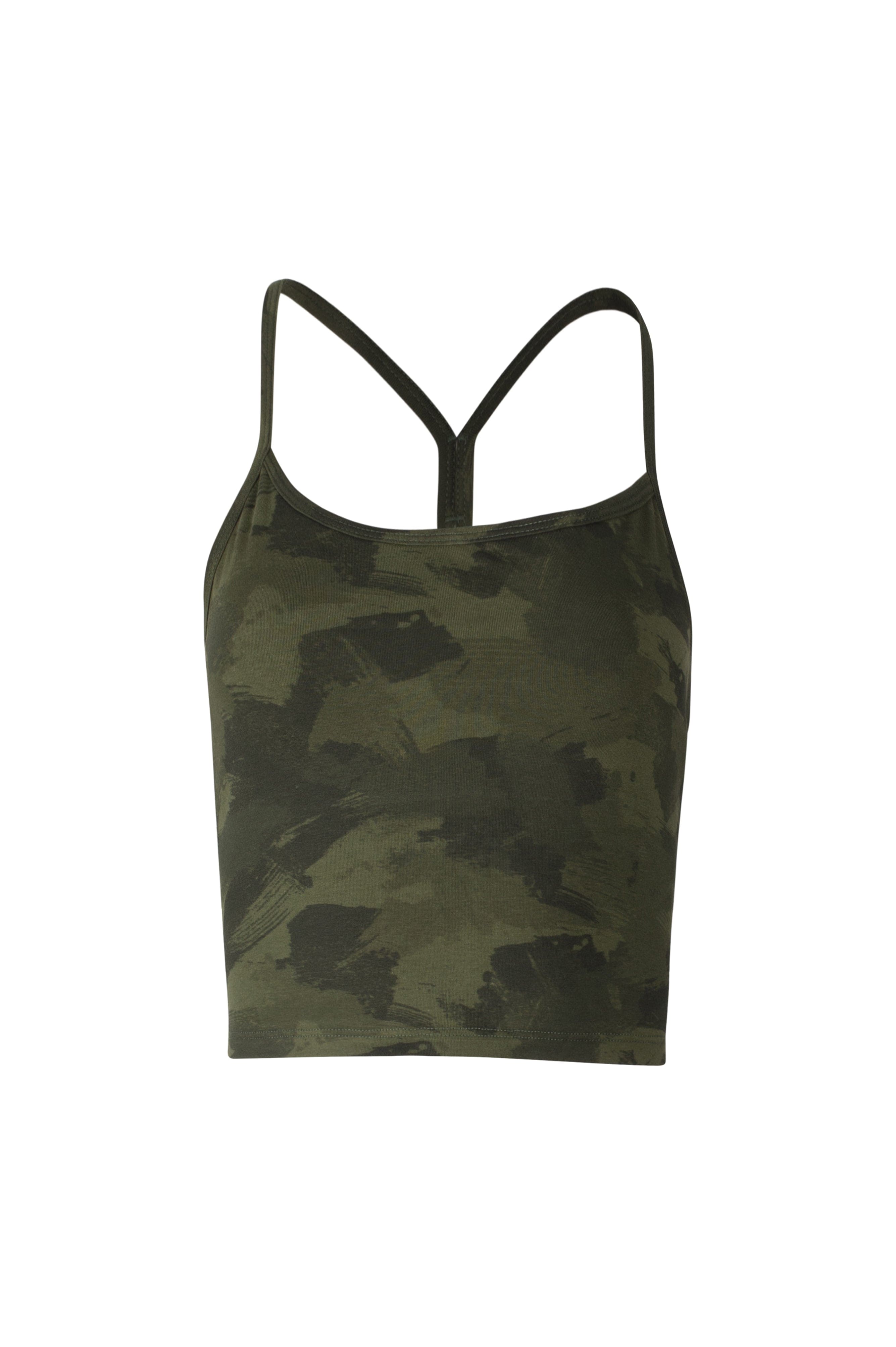 Lezat Top Camo Brush / XS Lea Organic Cotton Cropped Tank
