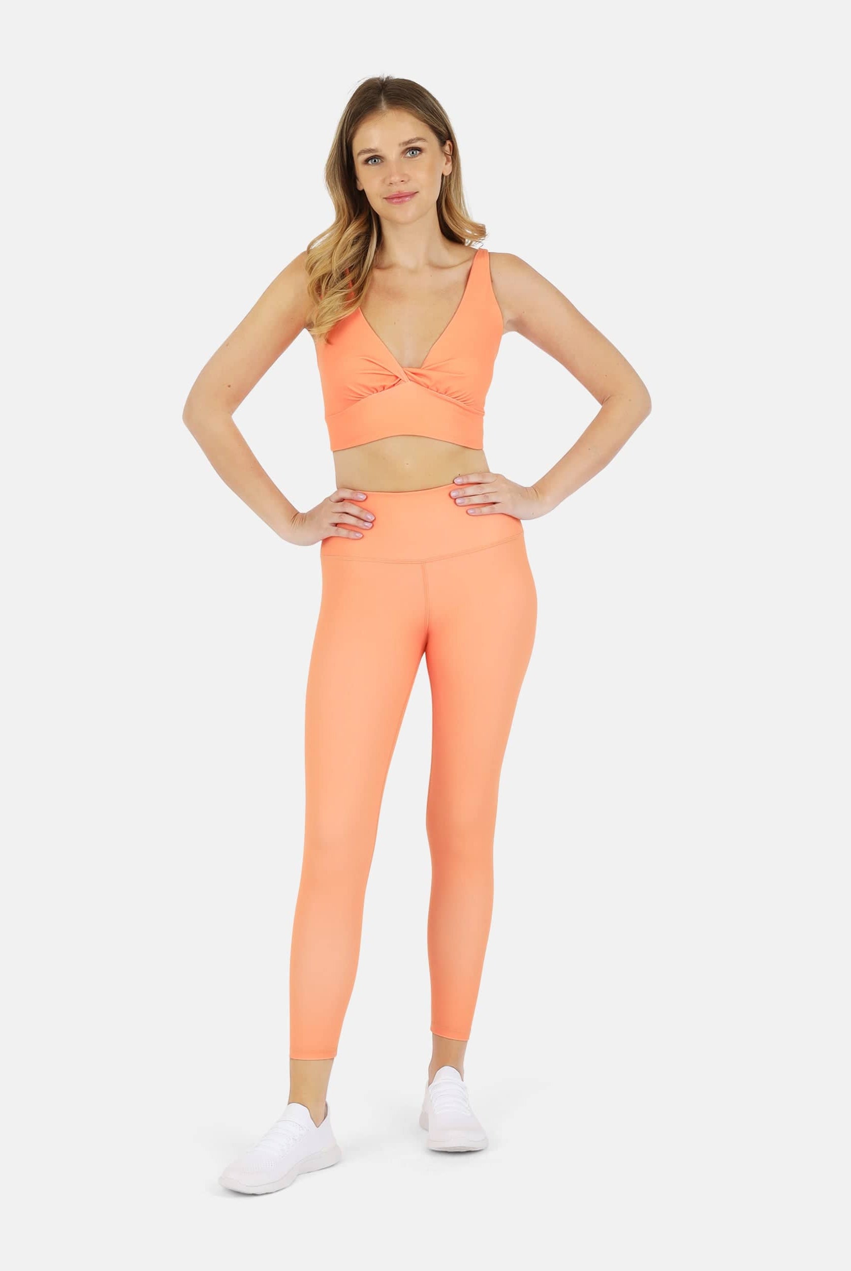 Lezat Bra Ada Organic Cotton Twist Around Sports Bra - Glow