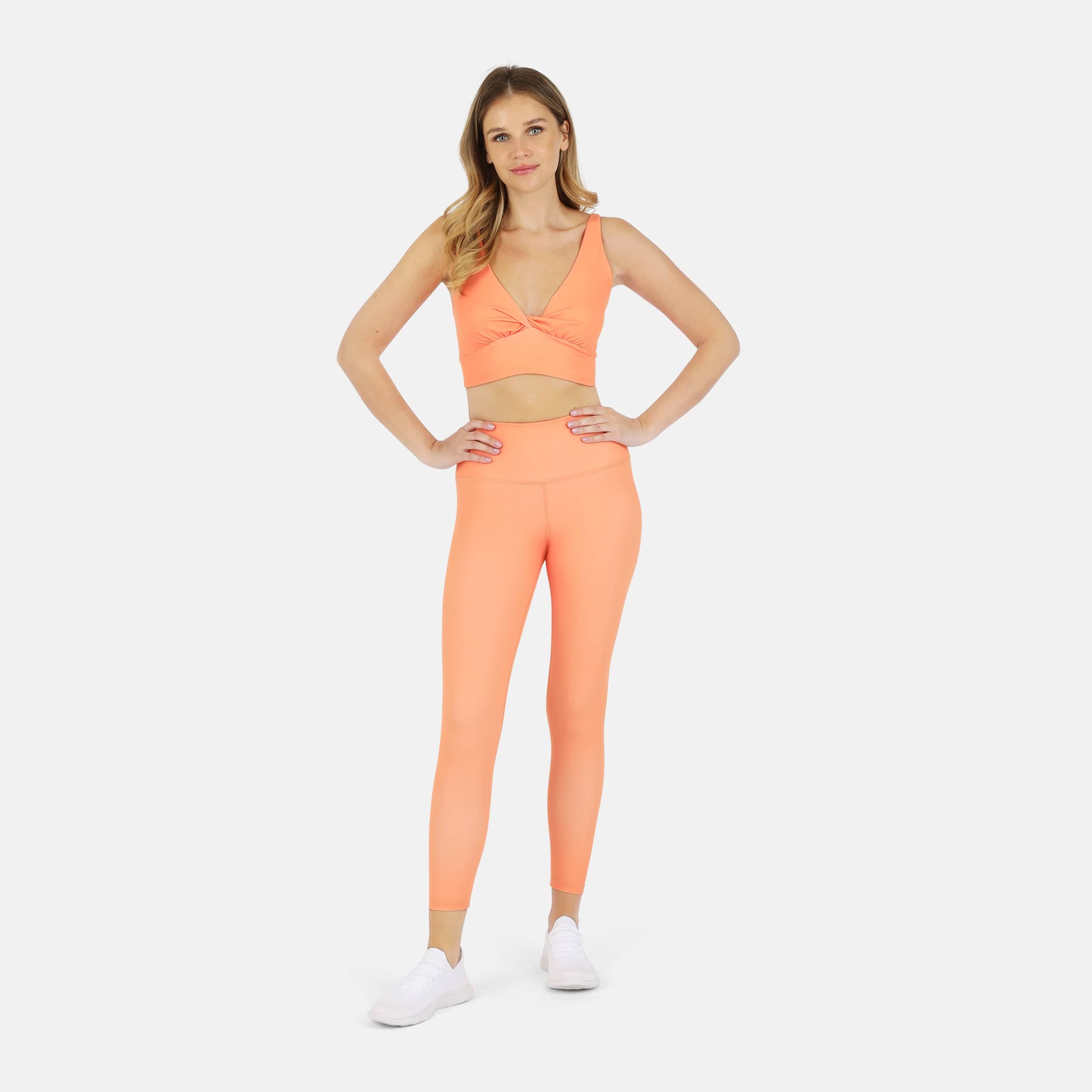 Lezat Bra Ada Organic Cotton Twist Around Sports Bra - Glow