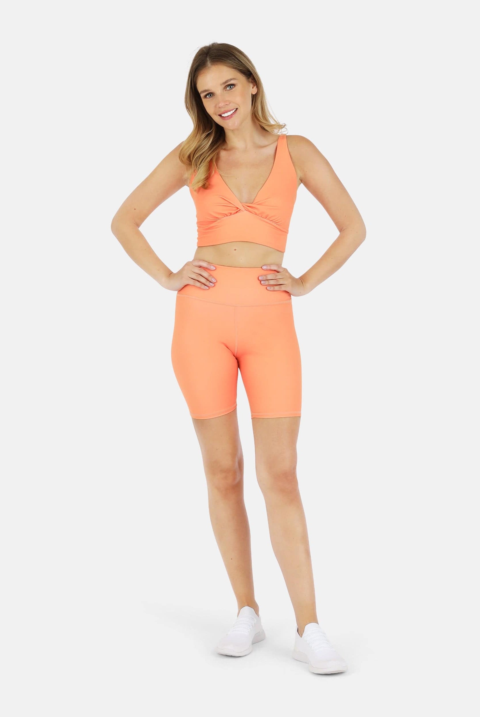 Lezat Bra Ada Organic Cotton Twist Around Sports Bra - Glow
