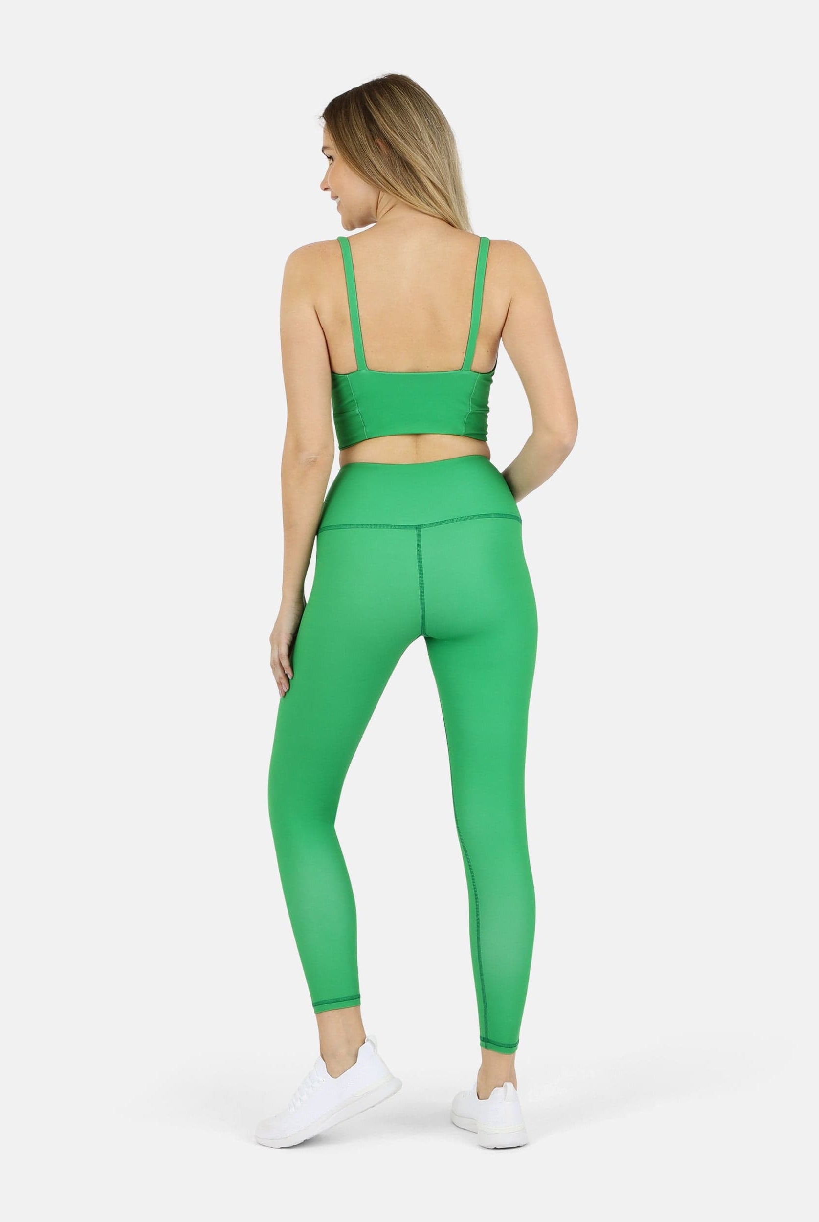 Lezat Bra Ada Organic Cotton Twist Around Sports Bra - Kelly Green