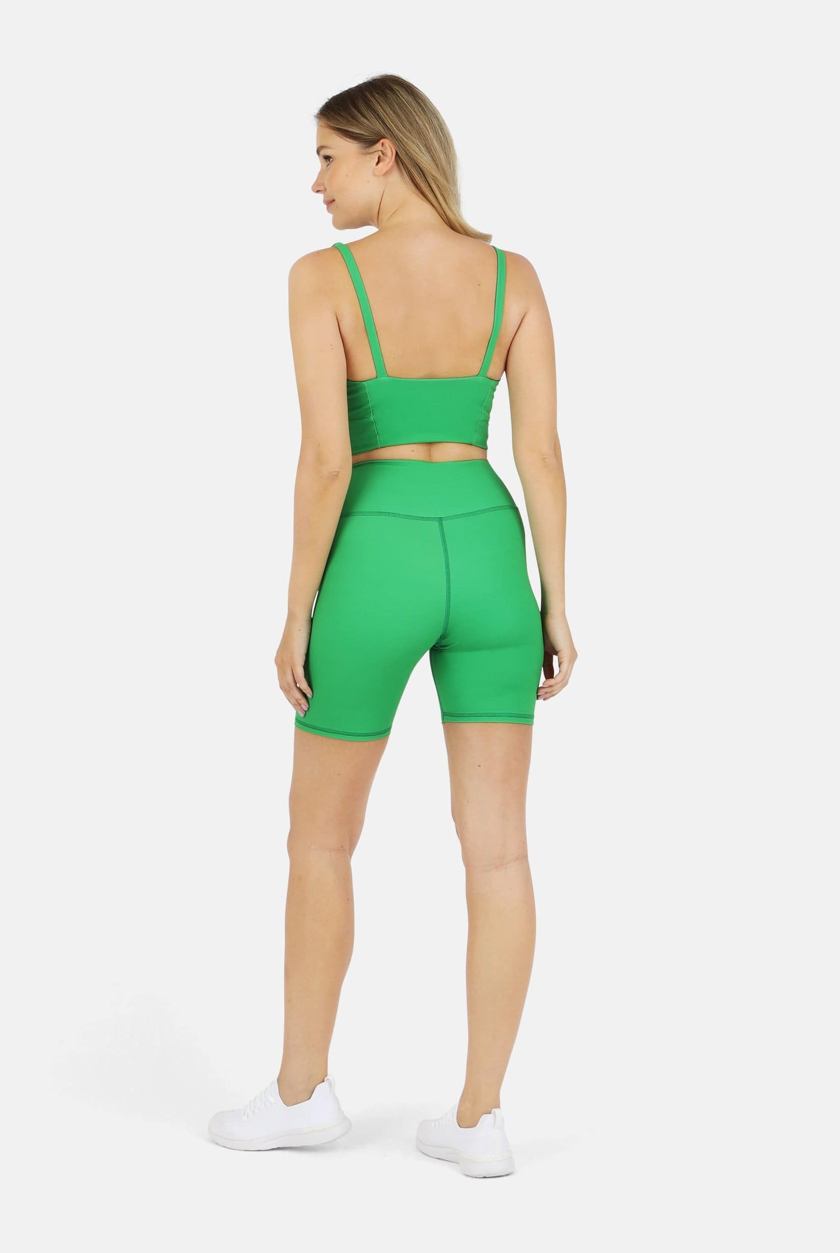 Lezat Bra Ada Organic Cotton Twist Around Sports Bra - Kelly Green