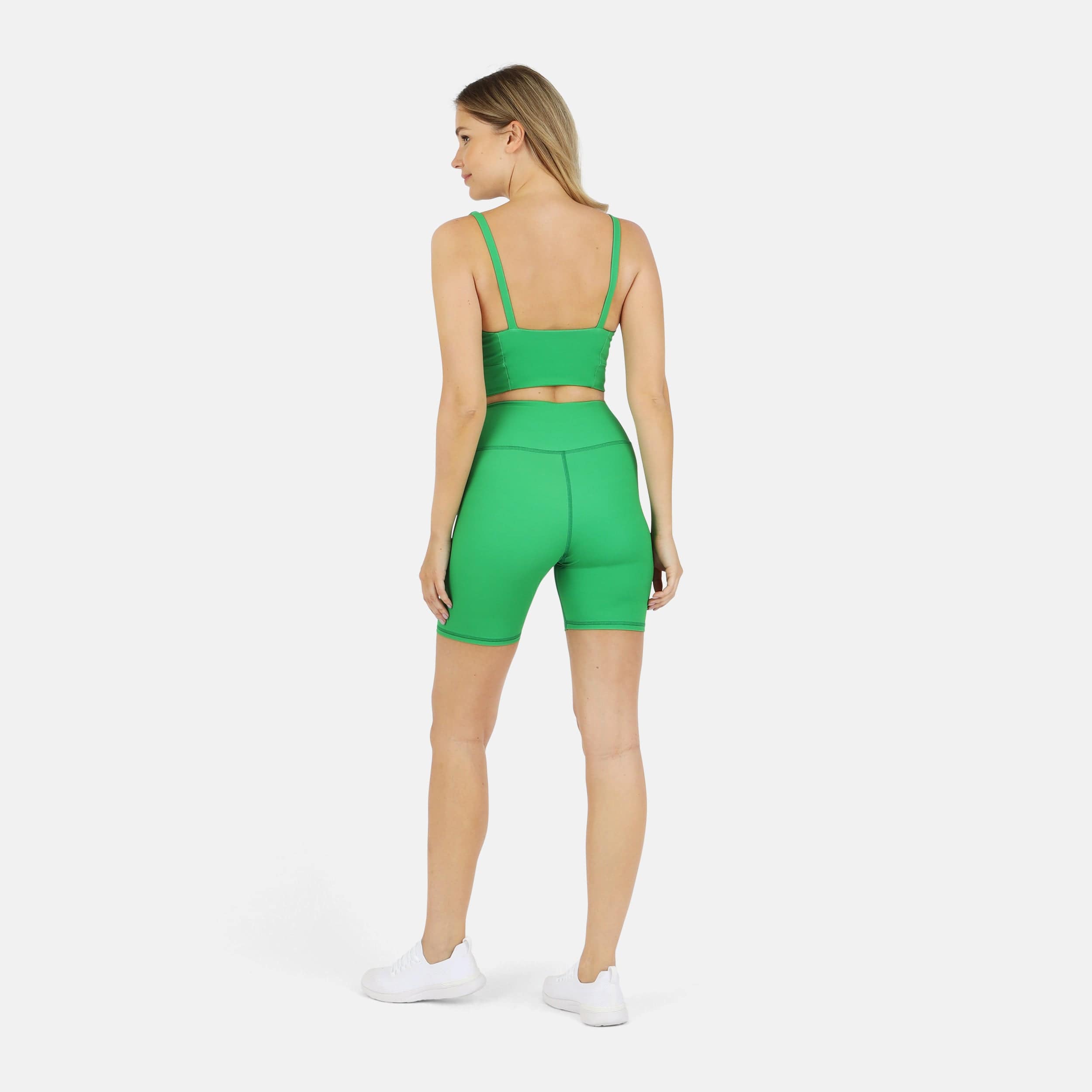 Lezat Bra Ada Organic Cotton Twist Around Sports Bra - Kelly Green