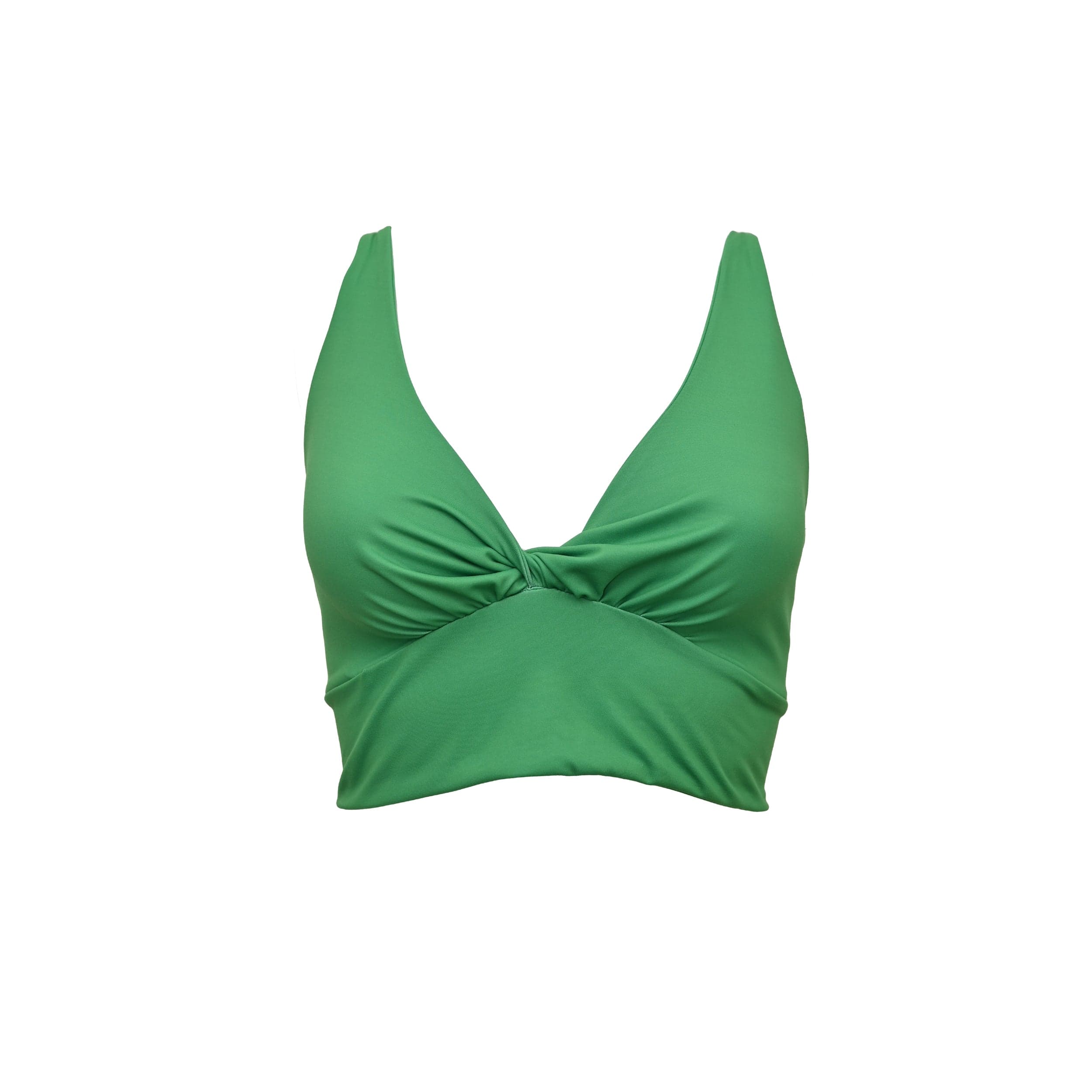 Lezat Bra Ada Organic Cotton Twist Around Sports Bra - Kelly Green