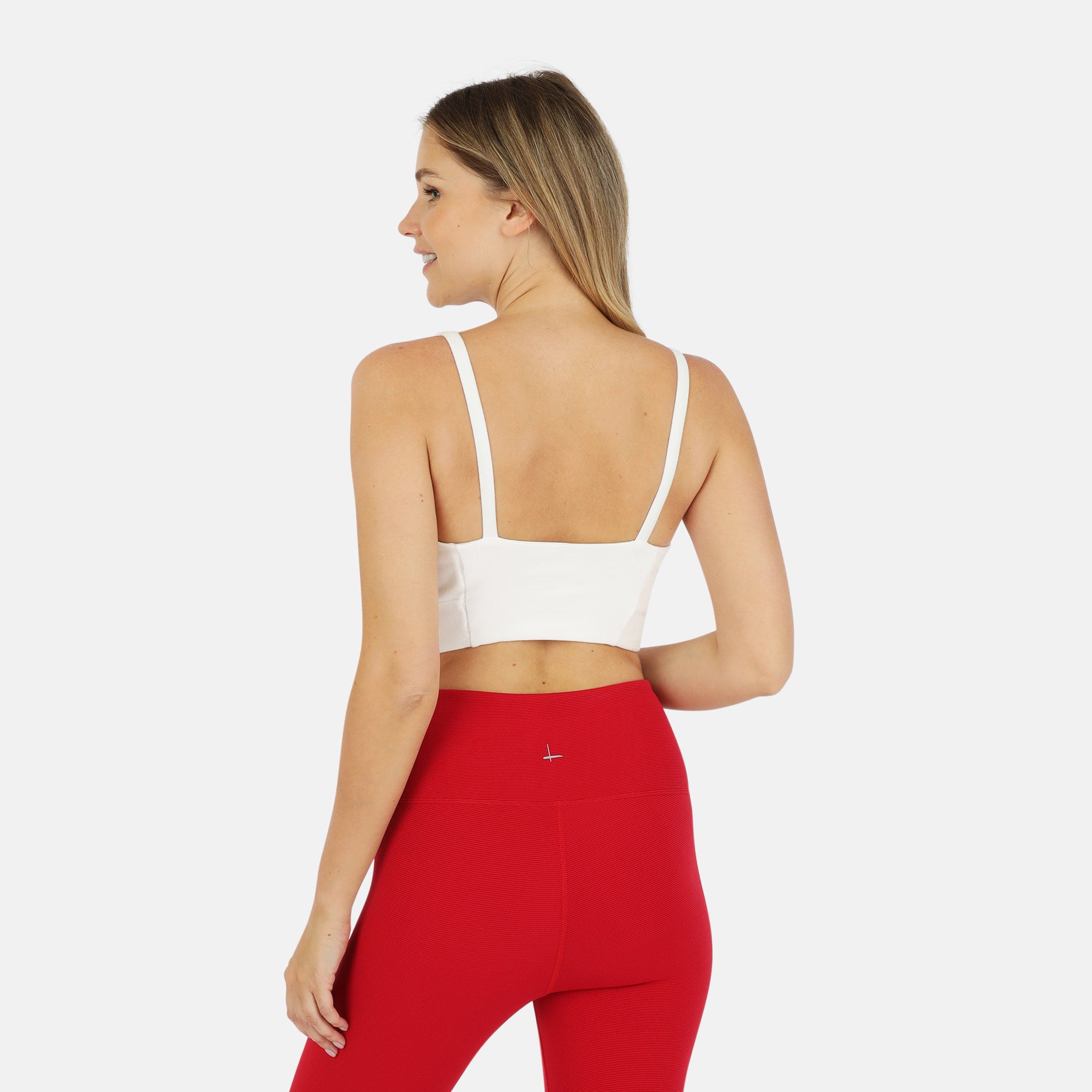 Lezat Bra Ada Organic Cotton Twist Around Sports Bra - White