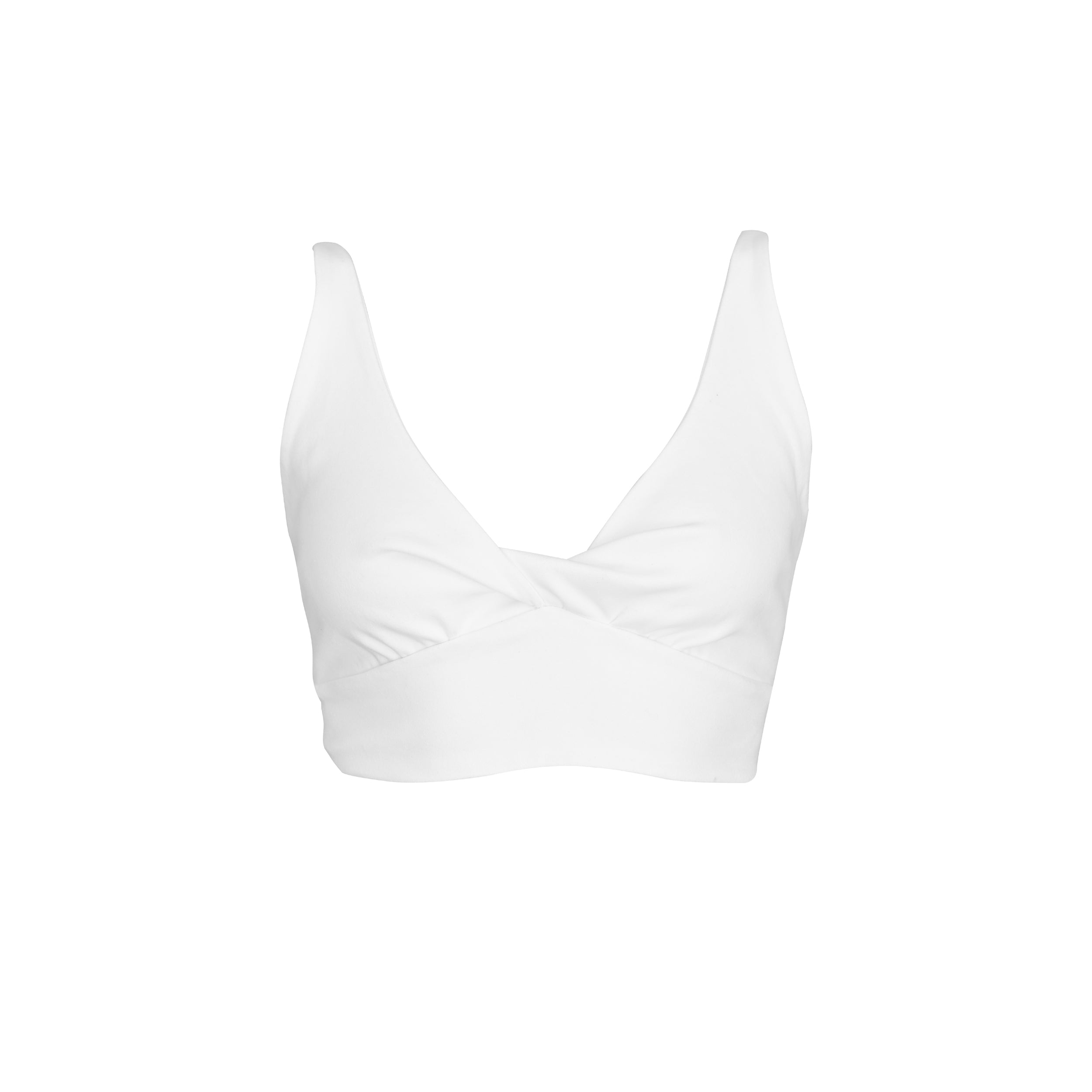 Lezat Bra Ada Organic Cotton Twist Around Sports Bra - White