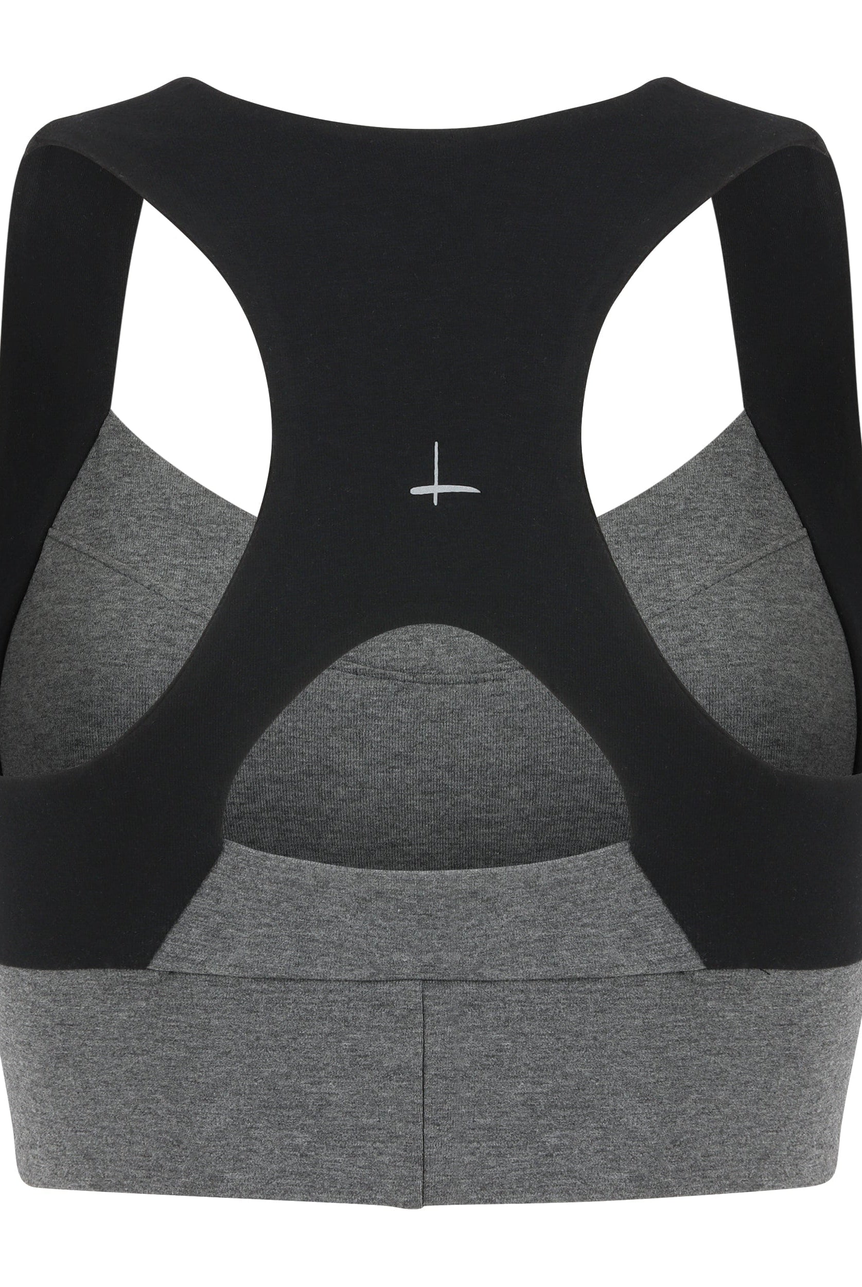 Lezat Bra Neda Colorblock Organic Cotton Bra Top - Dark Heather Gray