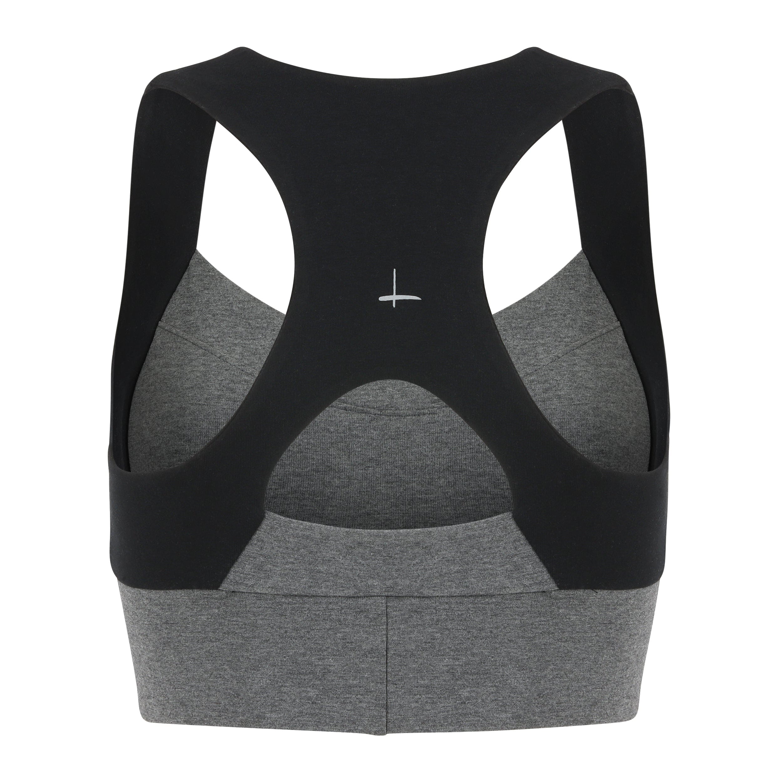 Lezat Bra Neda Colorblock Organic Cotton Bra Top - Dark Heather Gray