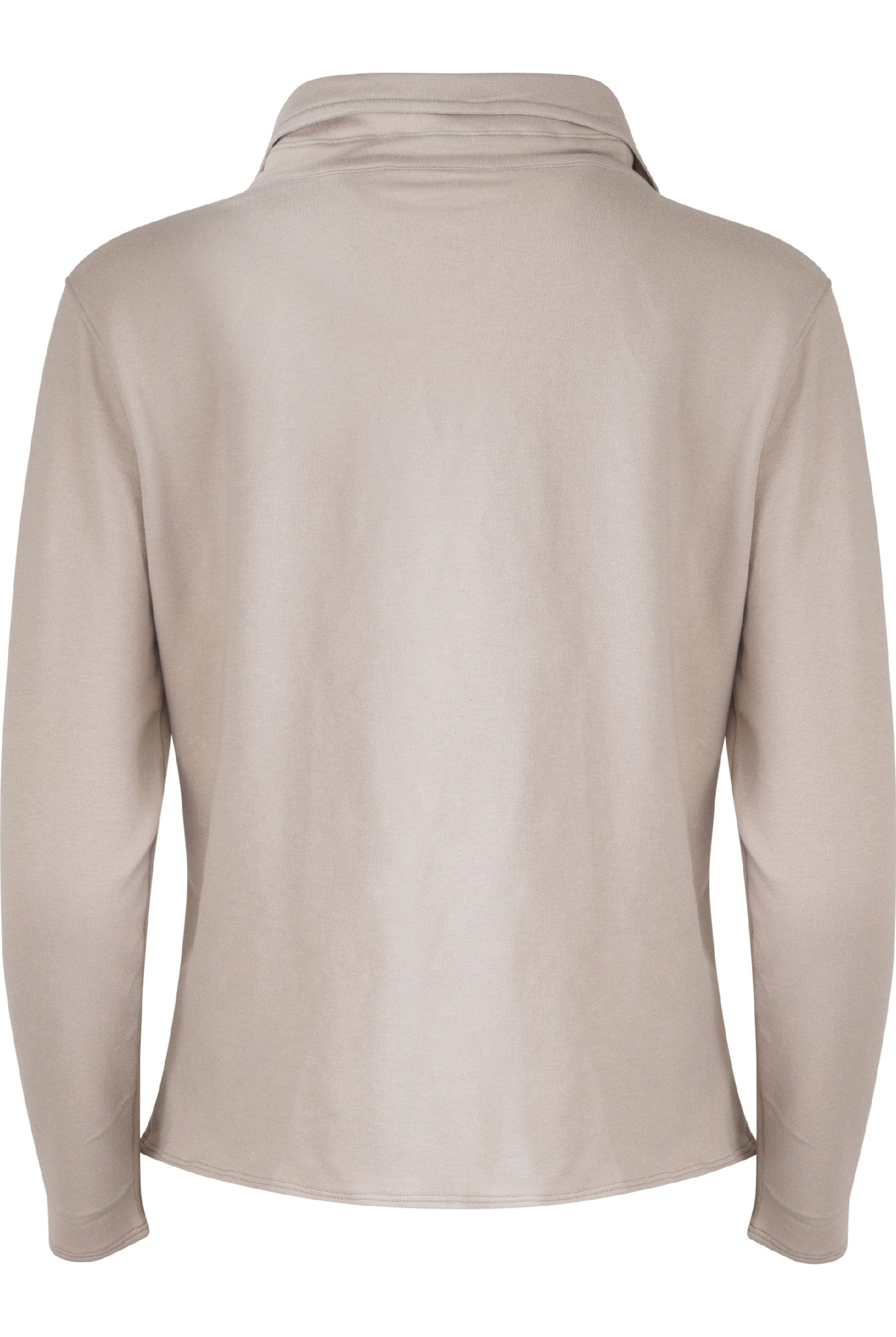 Lezat Dress Khloe Cotton V-Neck Henley - Latte