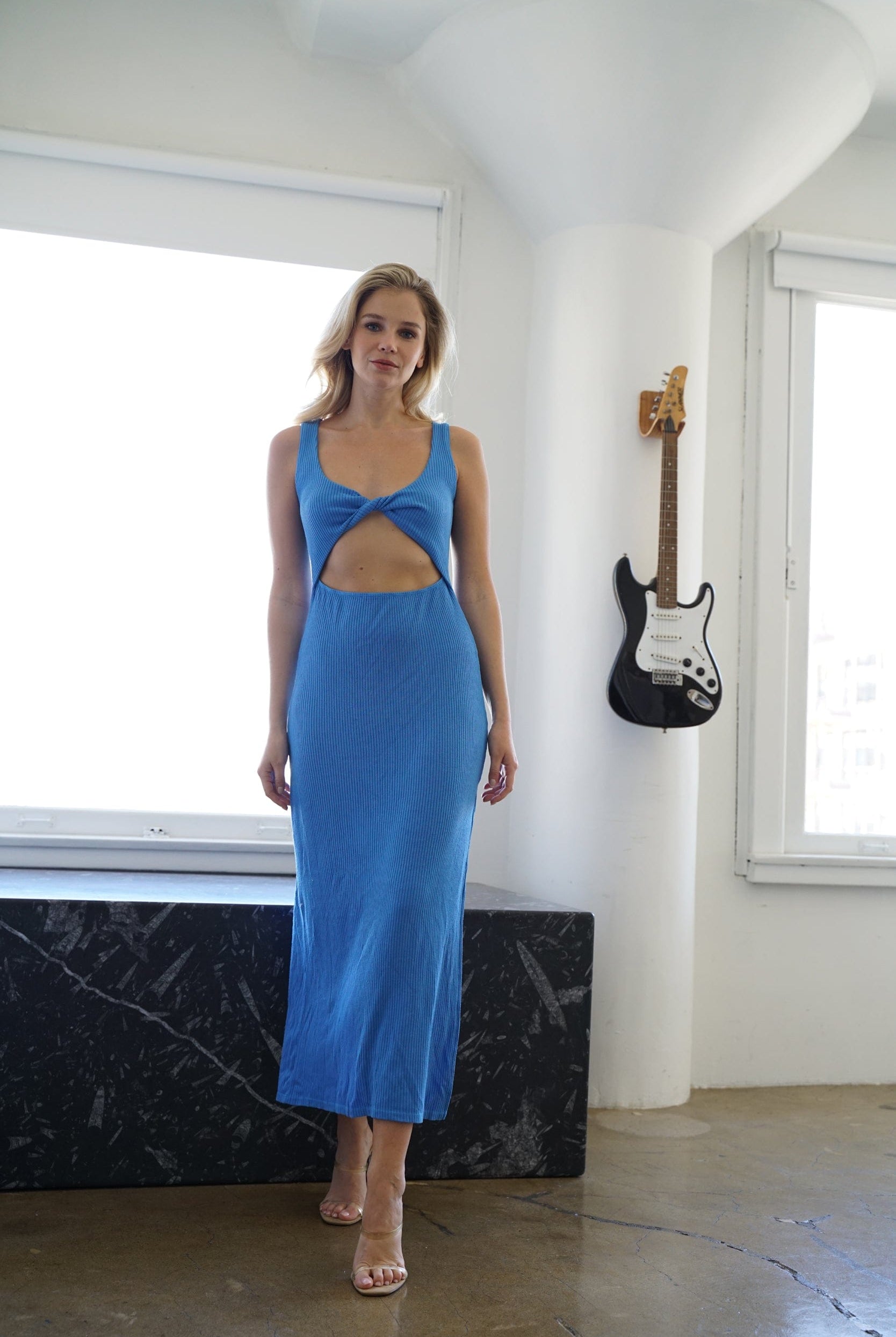 Lezat Dress Krista Twist Dress - Blue Moon