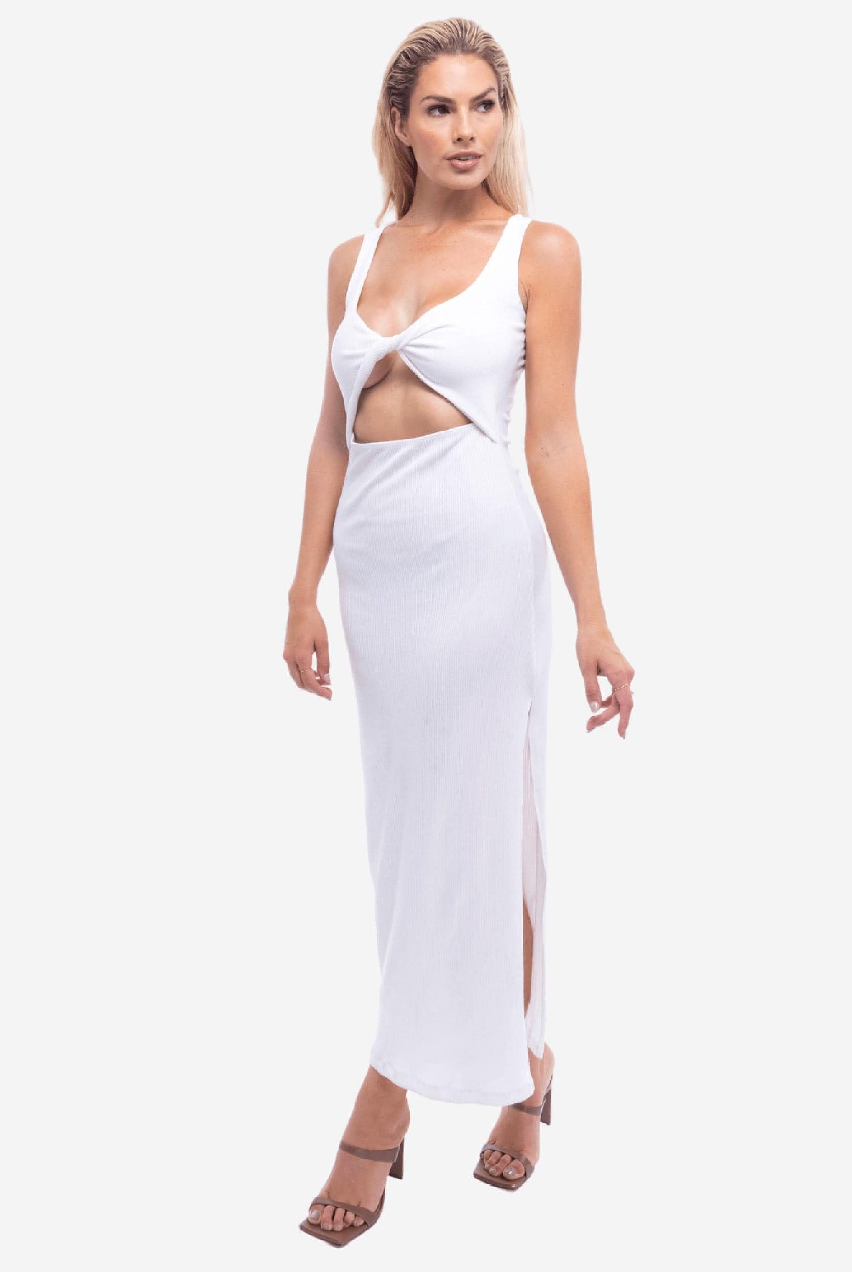 Lezat Dress Krista Twist Dress - Ivory