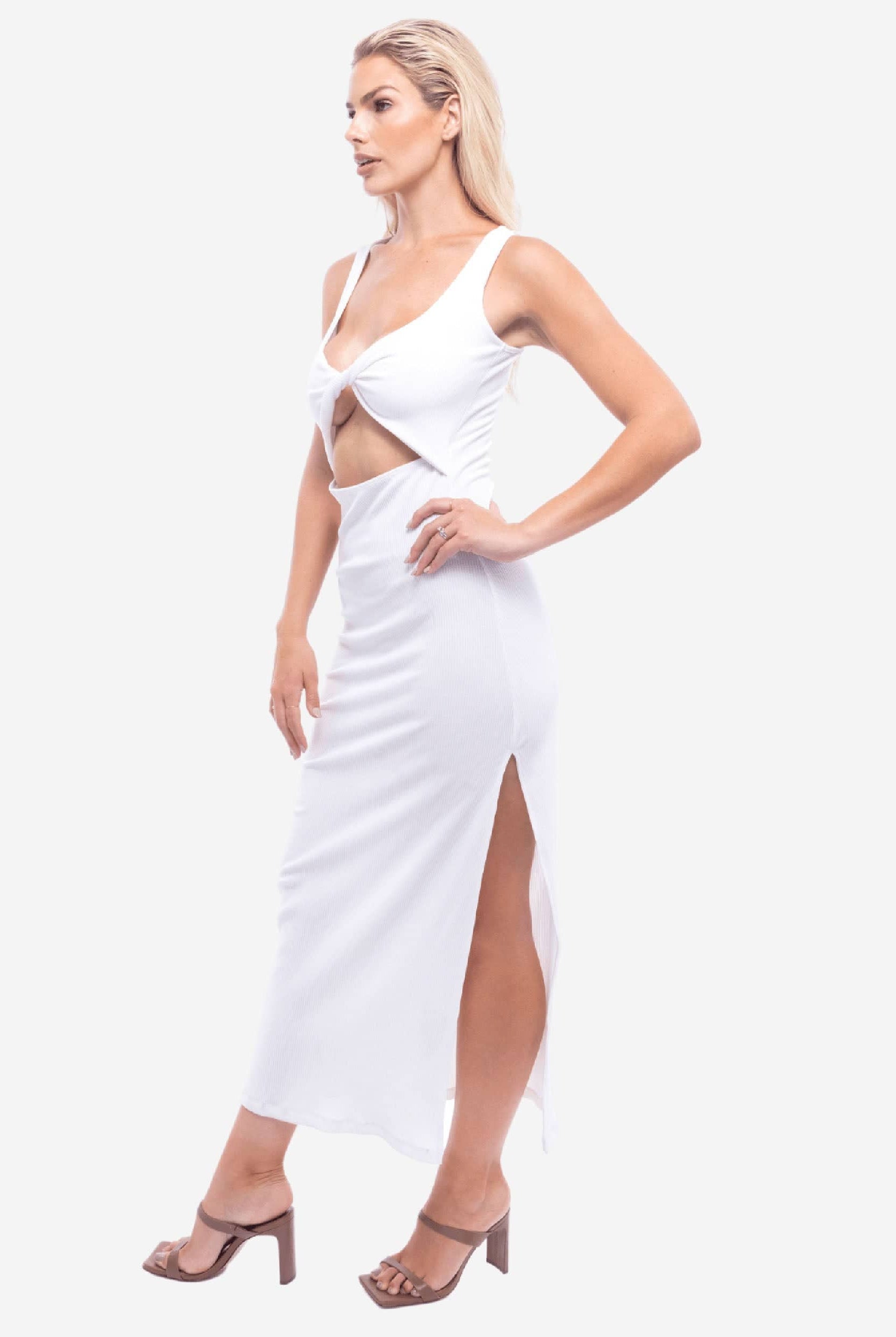 Lezat Dress Krista Twist Dress - Ivory