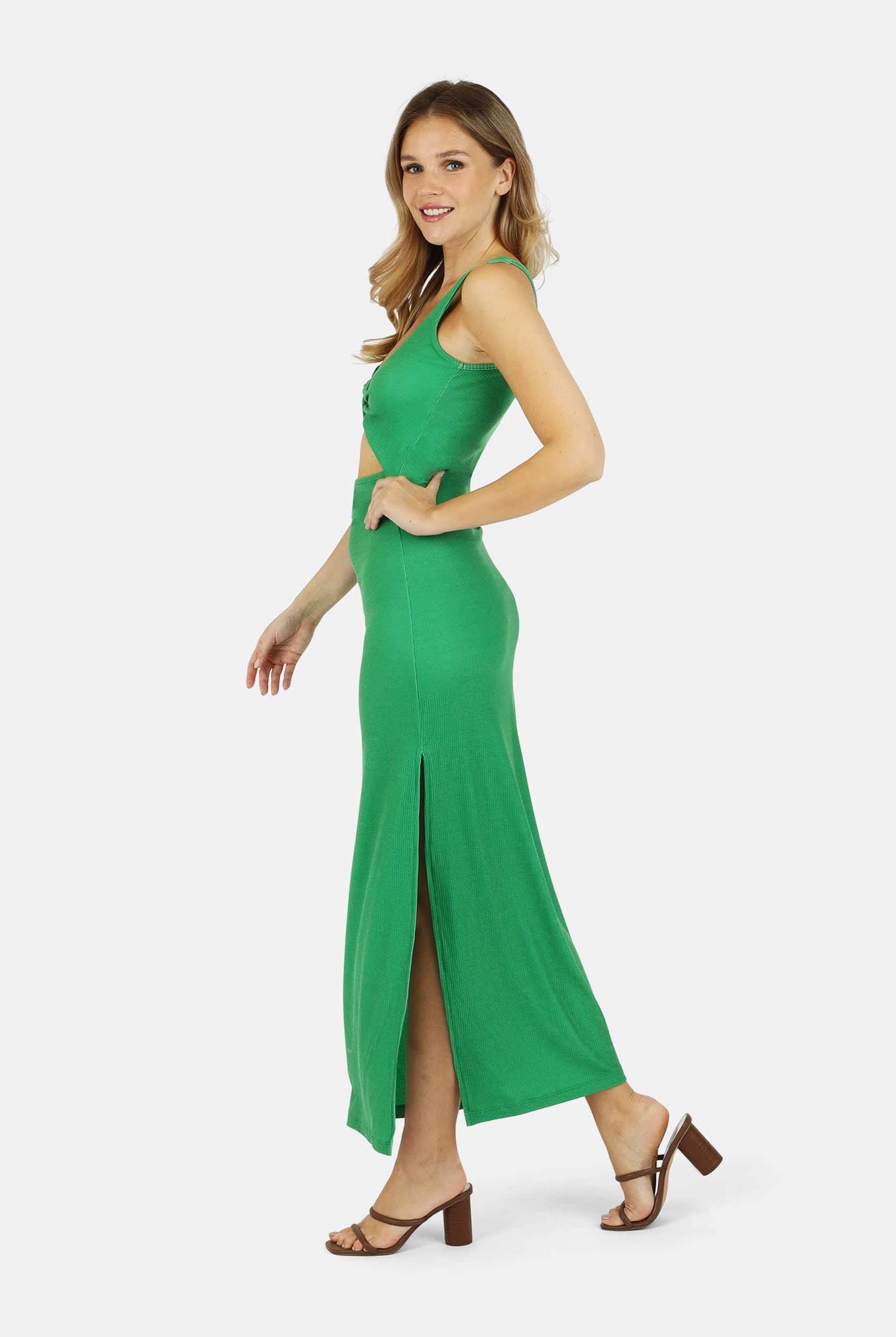 Lezat Dress Krista Twist Dress - Kelly Green