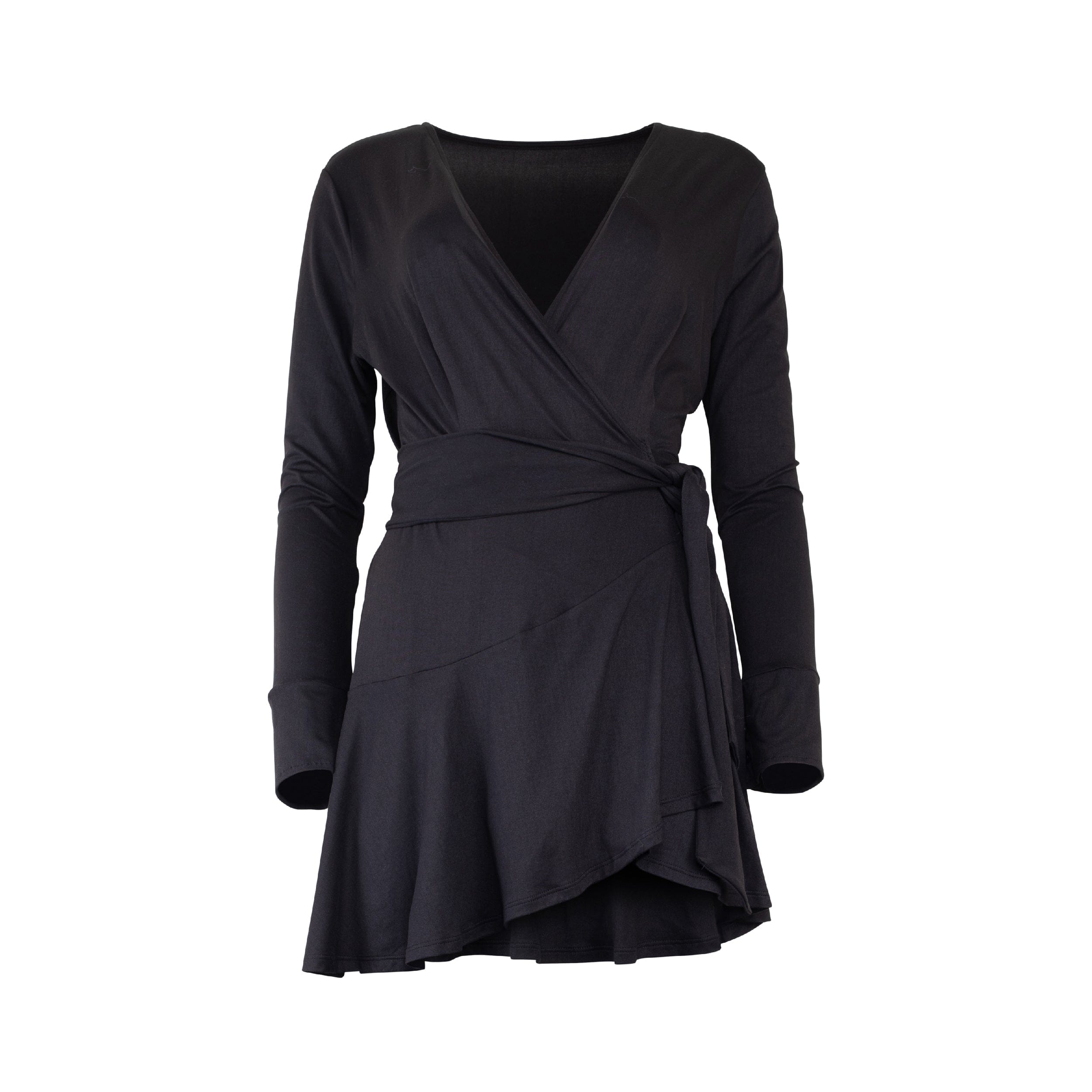 Lezat Dress Rita Wrap Modal Dress - Black