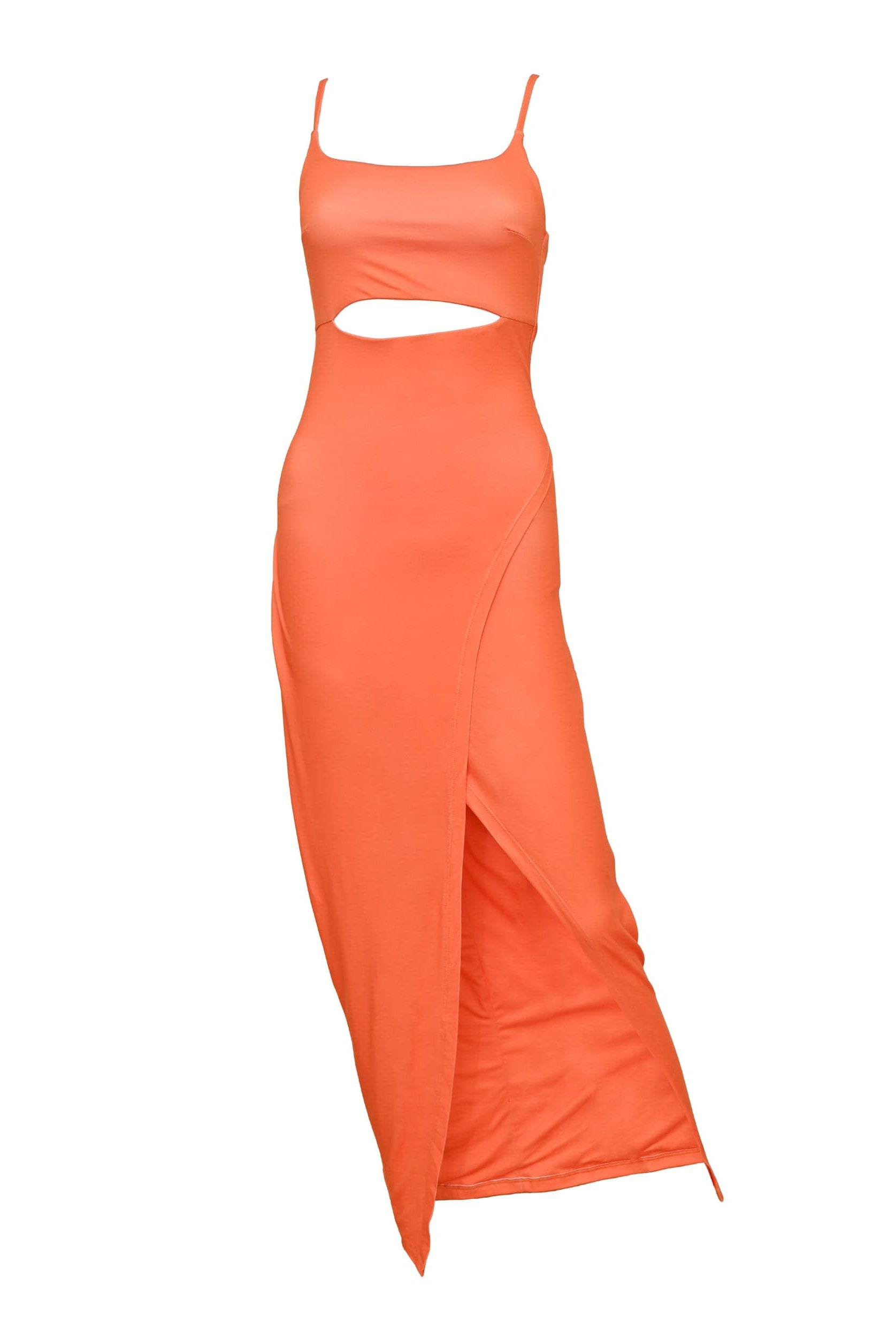 Lezat Dress Selena Modal Cutout Slit Dress - Glow