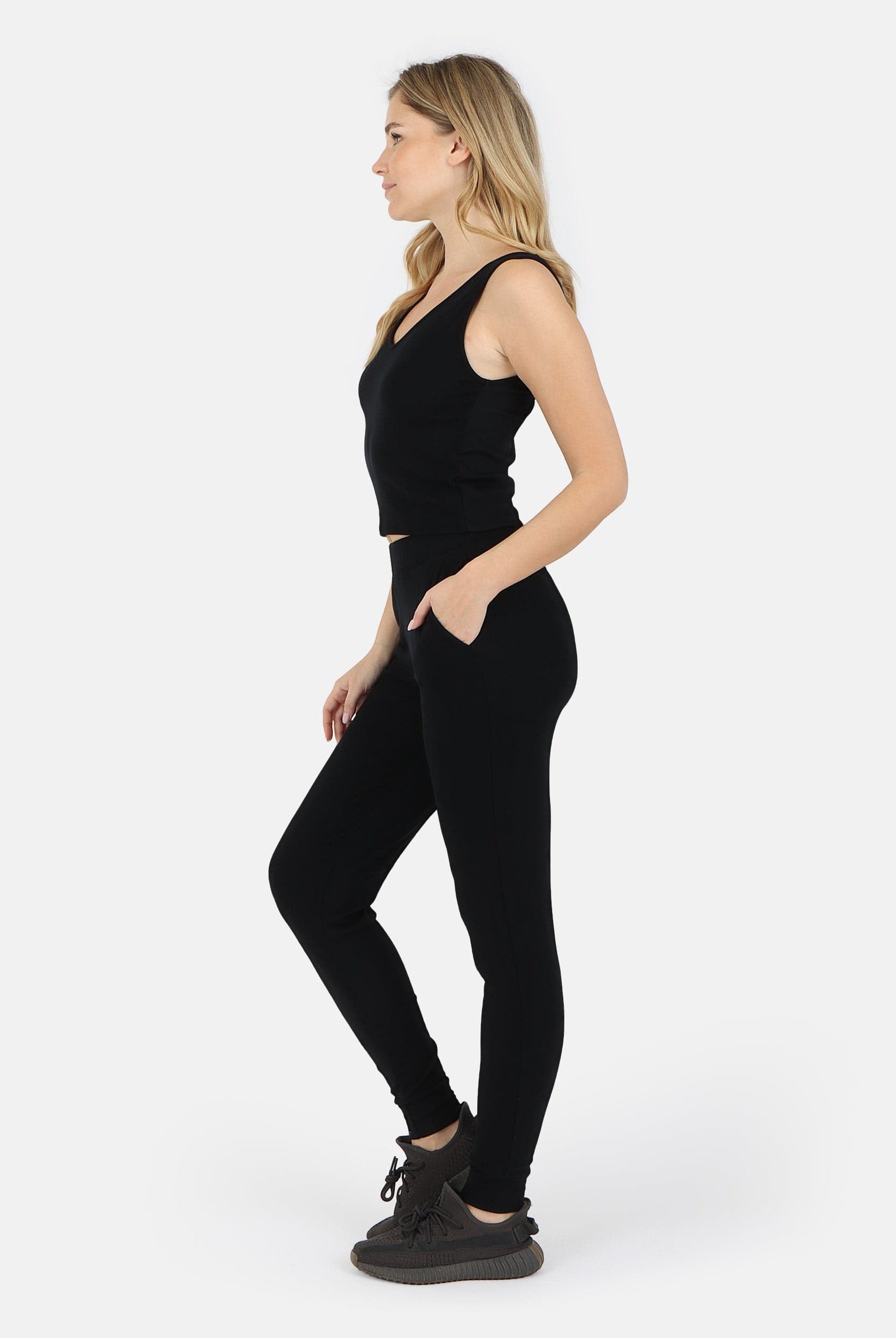 Lezat Jogger Self-Love Rib Jogger Pant - Black