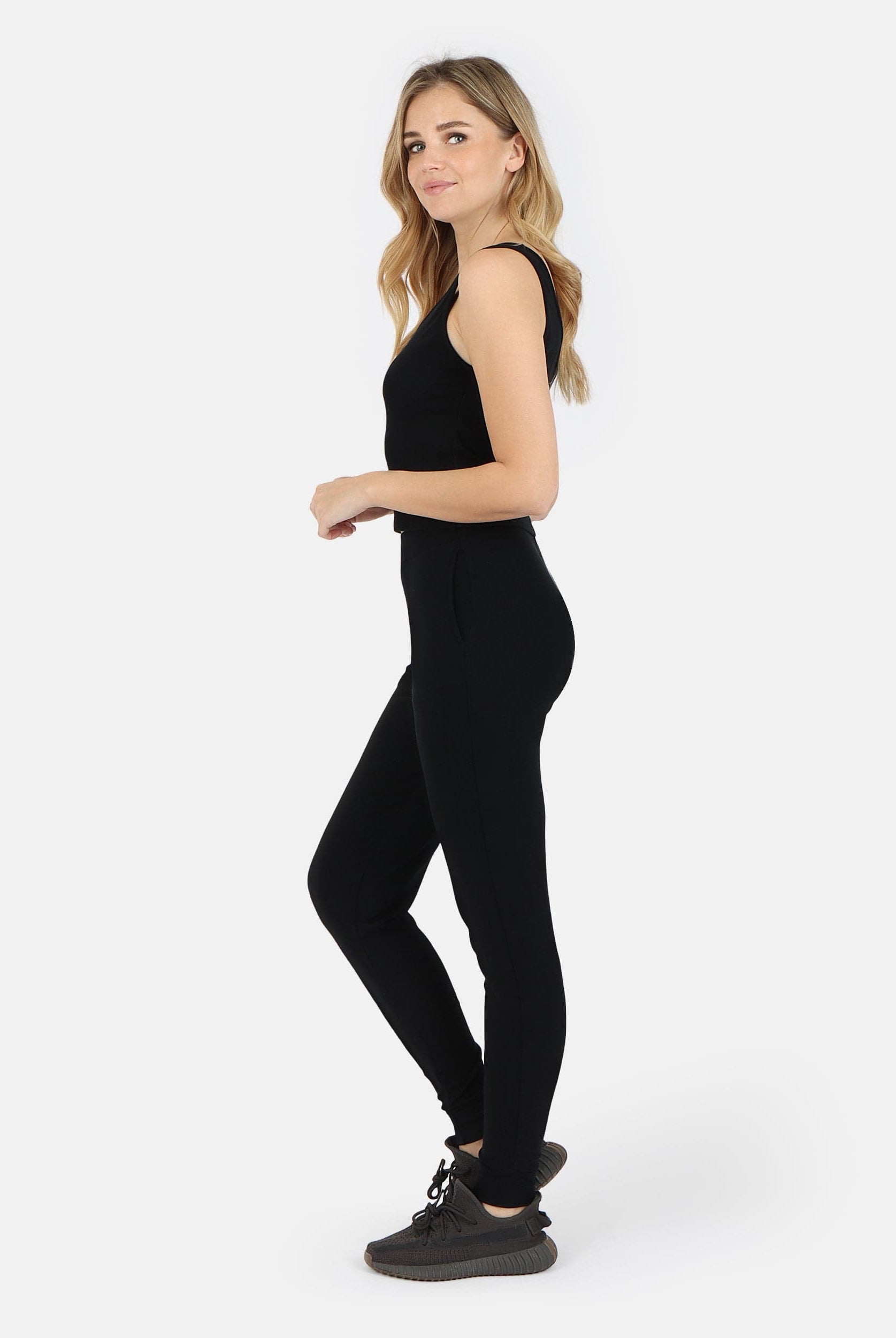 Lezat Jogger Self-Love Rib Jogger Pant - Black