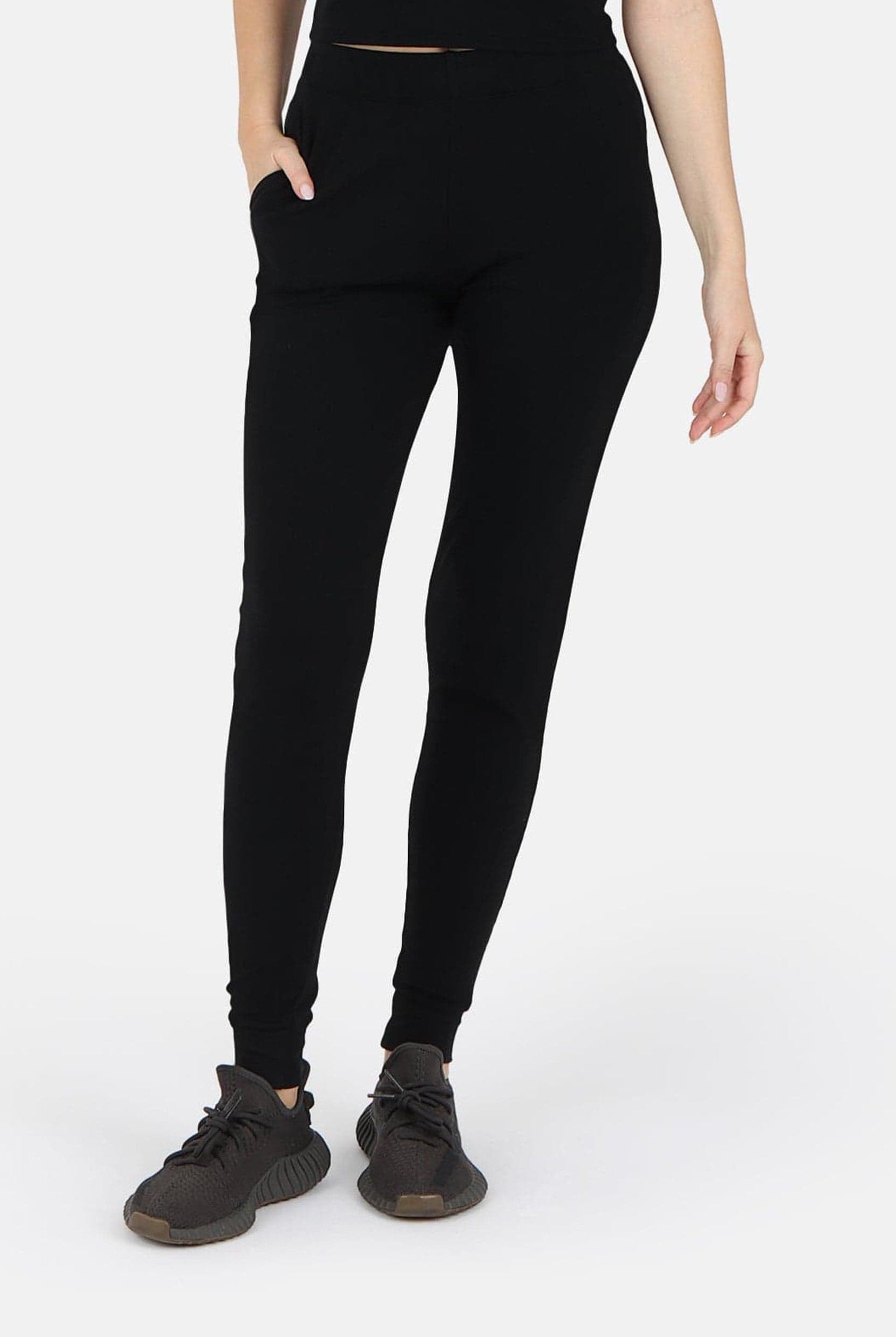 Lezat Jogger Self-Love Rib Jogger Pant - Black