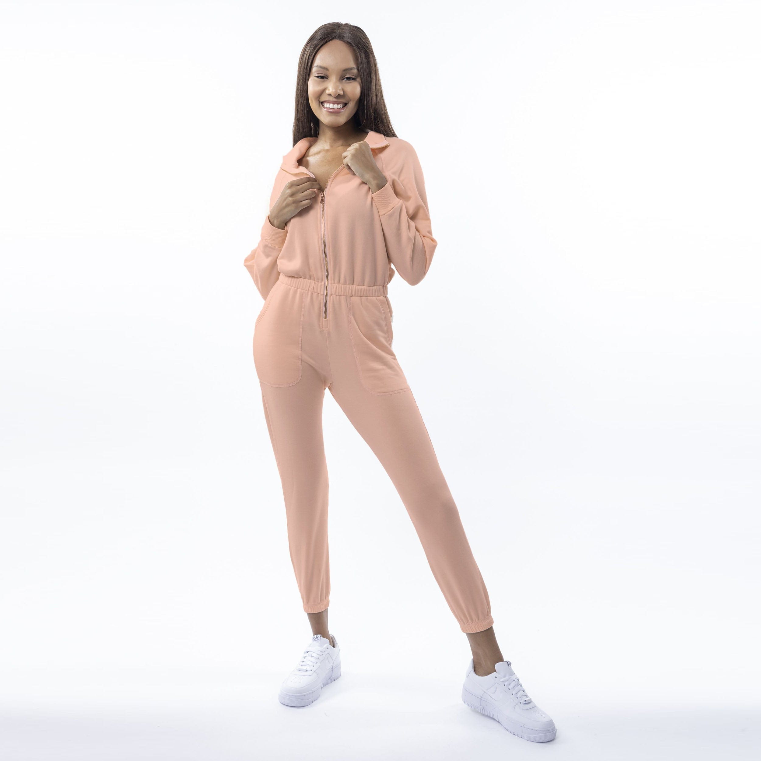 Lezat Jumpsuit Restore Soft Terry Jumpsuit - Peach