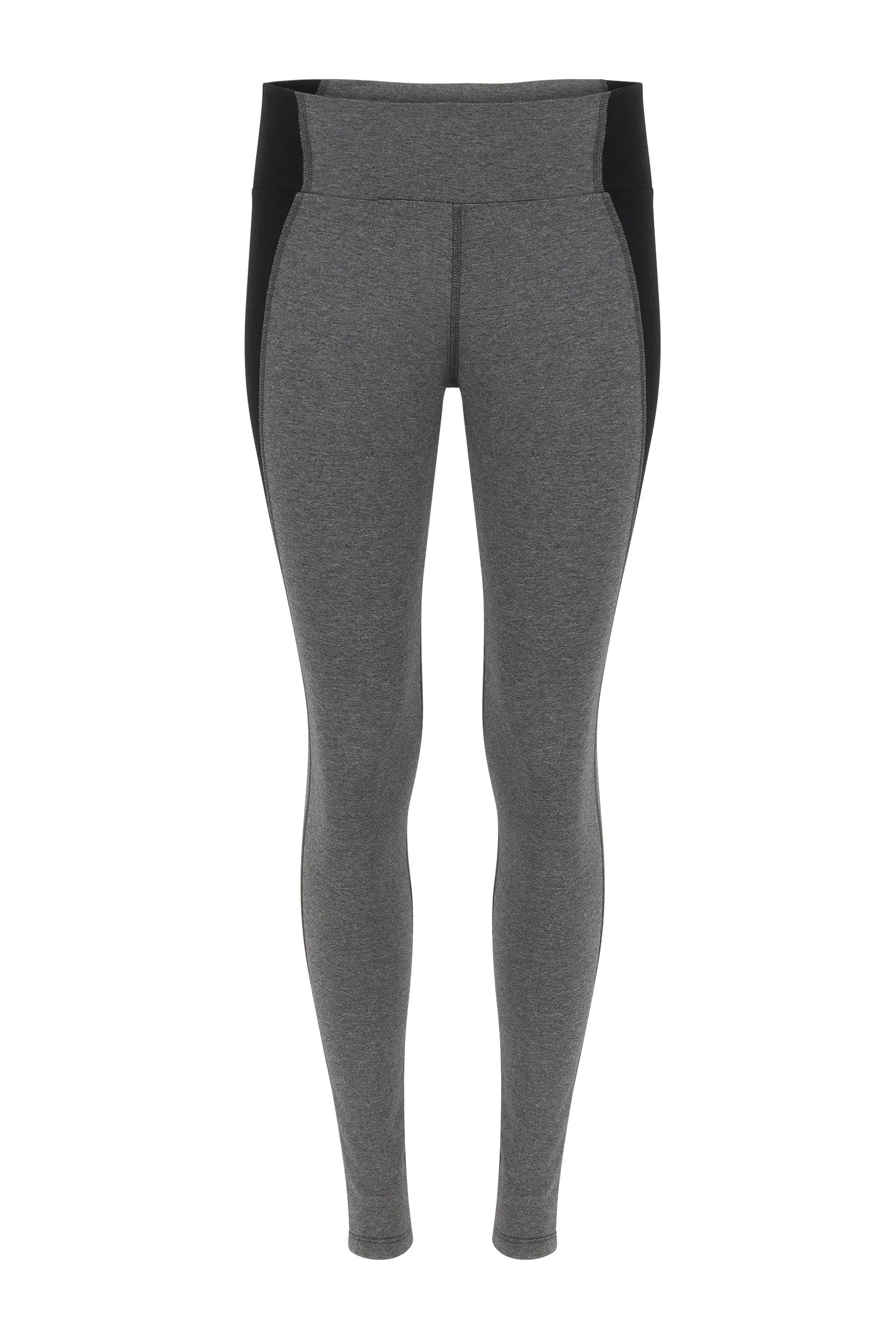 Lezat Legging Neda Colorblock Organic Cotton High Waisted Legging - Dark Heather Gray