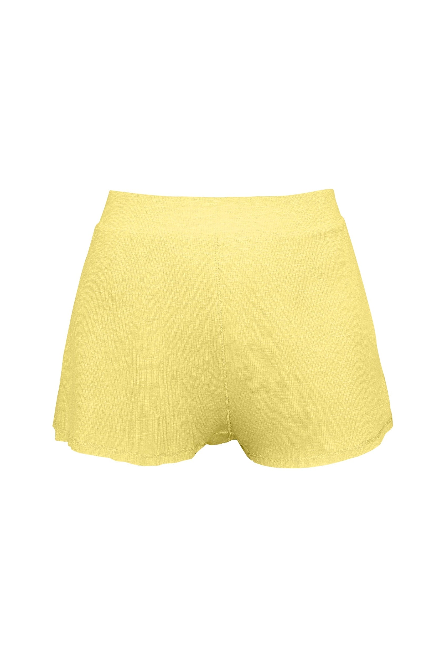 Lezat Loungewear Kora Cotton Tank, Shorts & Robe Sleep Set - Banana