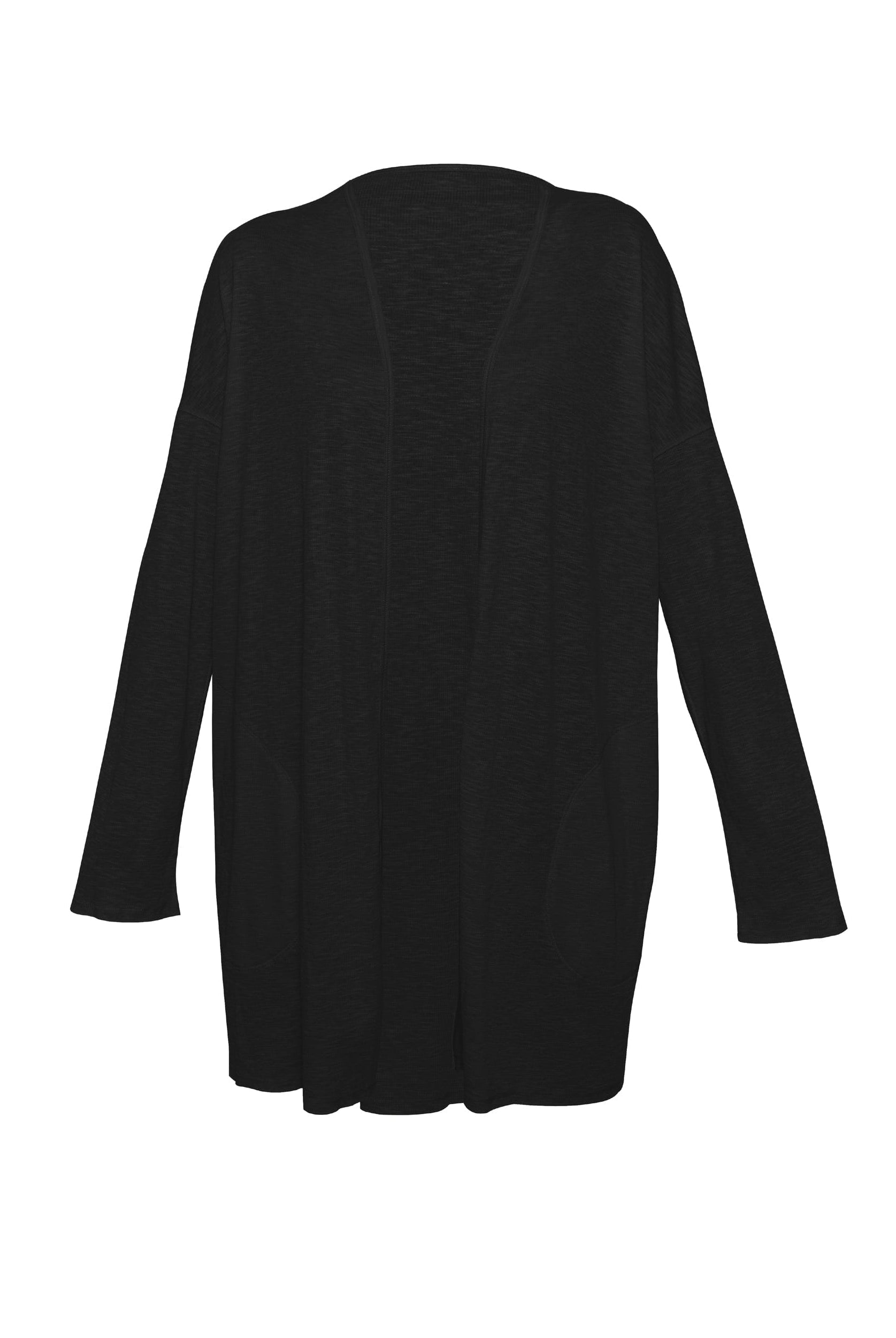 Lezat Loungewear Kora Cotton Tank, Shorts & Robe Sleep Set - Black