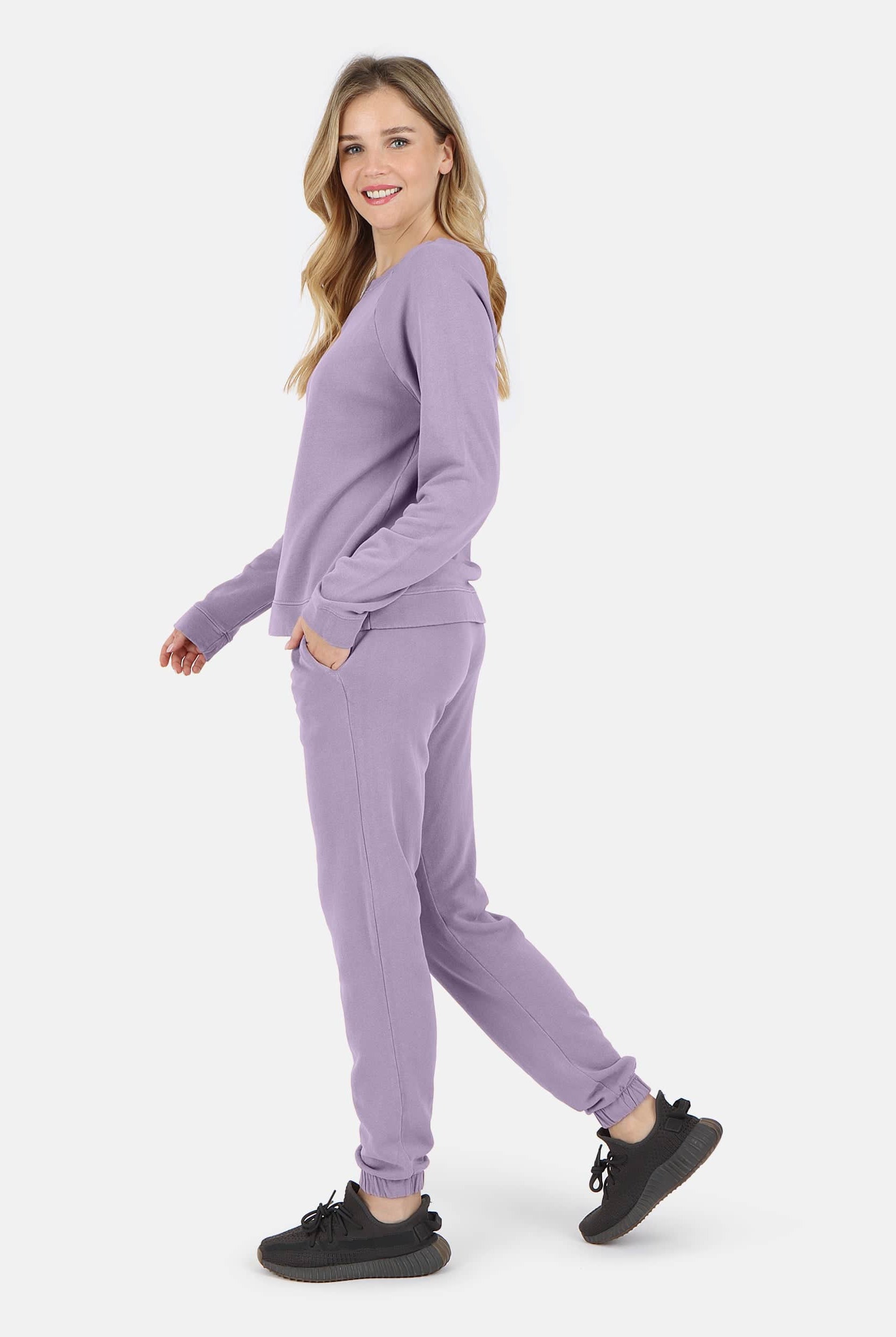 Lezat Sweatpants Melody Everyday Natural Pullover Sweatshirt - Lavender