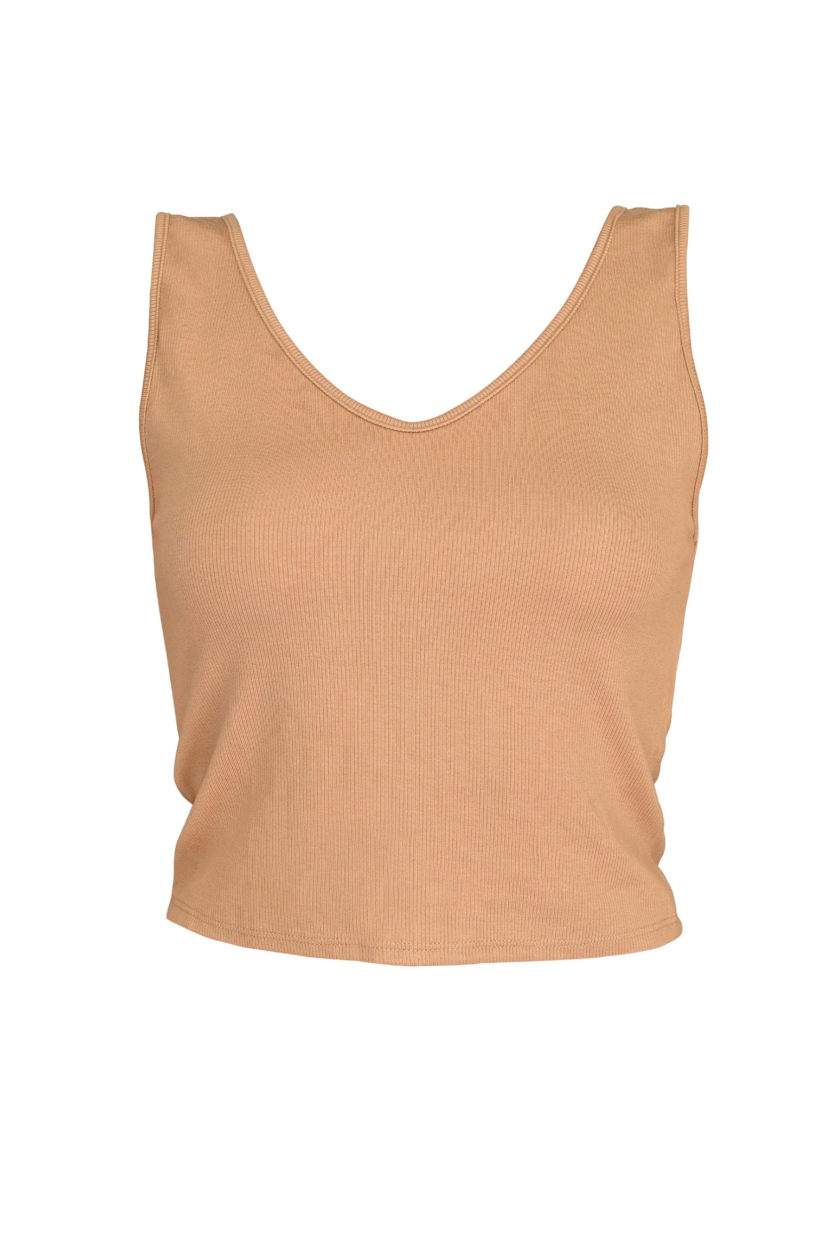 Lezat Tank Self-Love Rib Tank - Beige