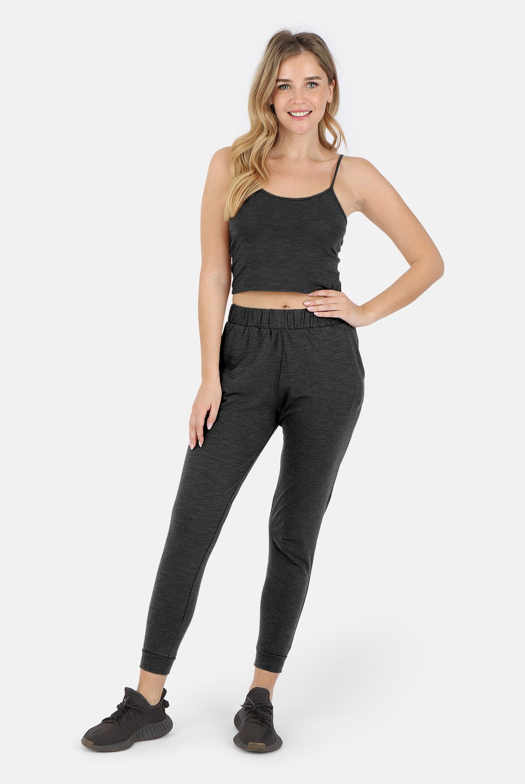 Lezat Tank Tegan Cotton Cami Tank - Black