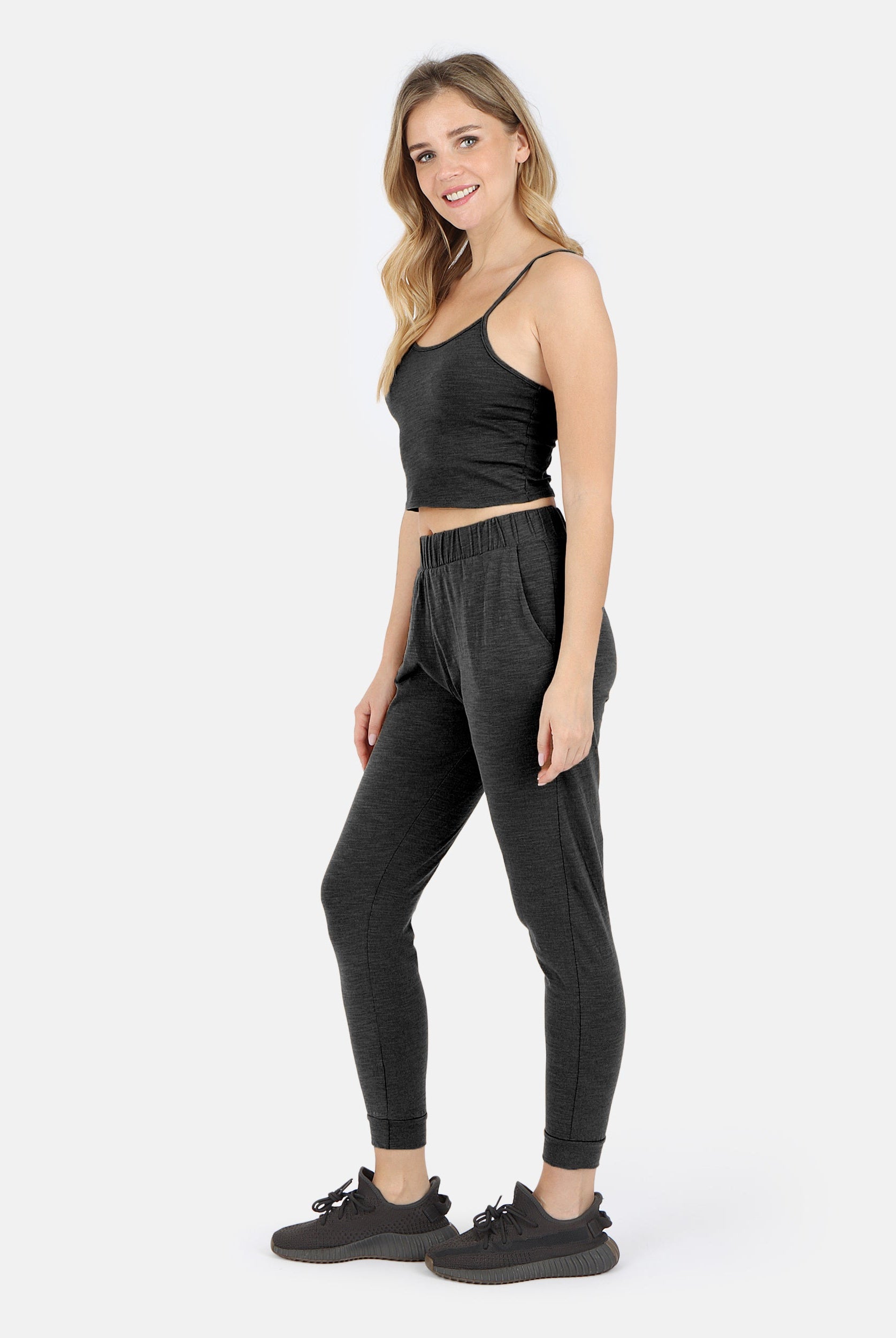 Lezat Tank Tegan Cotton Cami Tank - Black