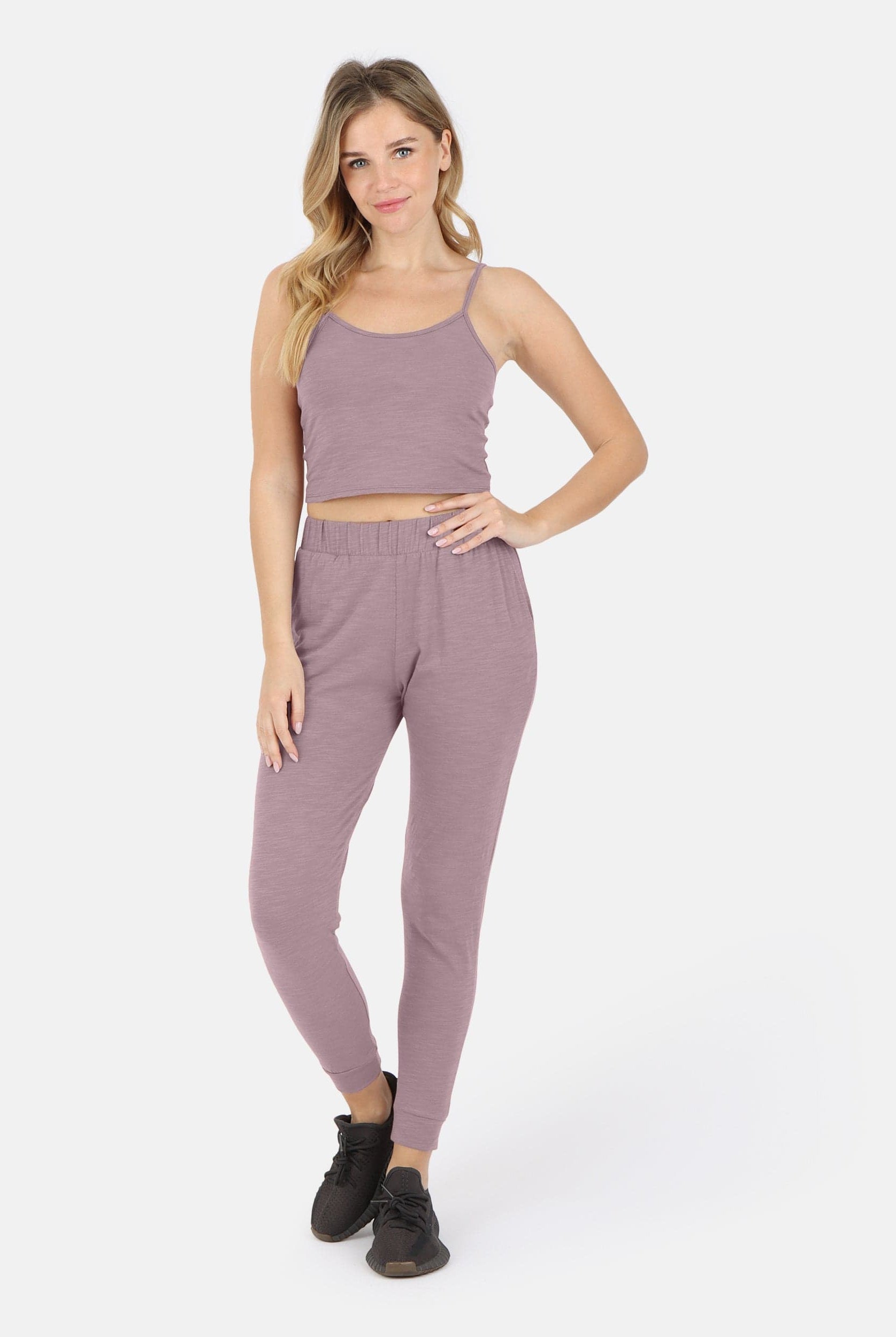 Lezat Tank Tegan Cotton Cami Tank - Dusty Orchid