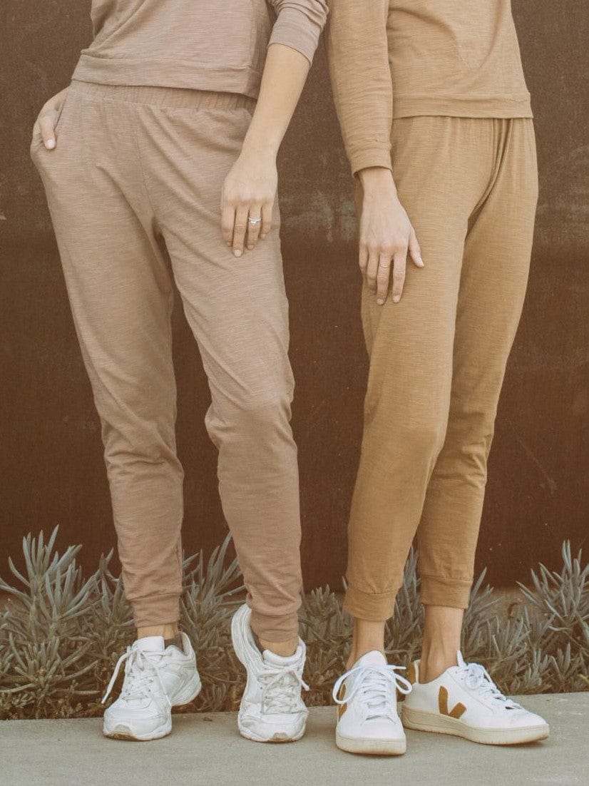 Lezat Tank Tegan Cotton Jogger Pant - Cocoa