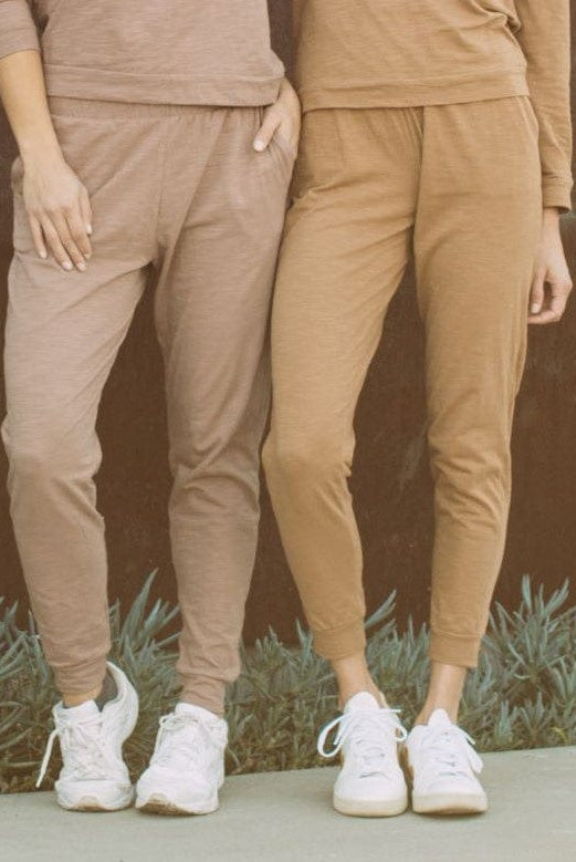 Lezat Tank Tegan Cotton Jogger Pant - Cocoa