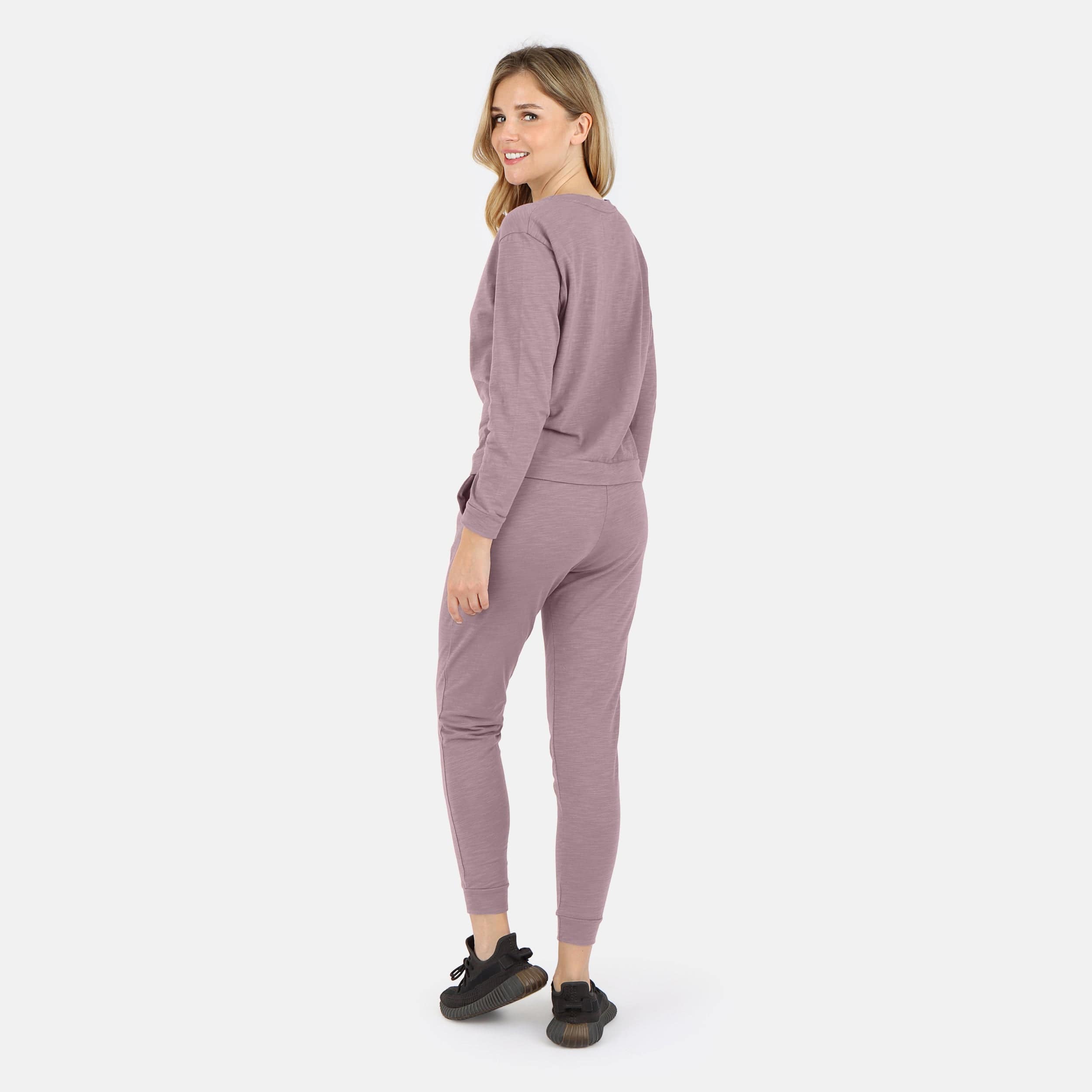 Lezat Tank Tegan Cotton Long Sleeve Pullover - Dusty Orchid