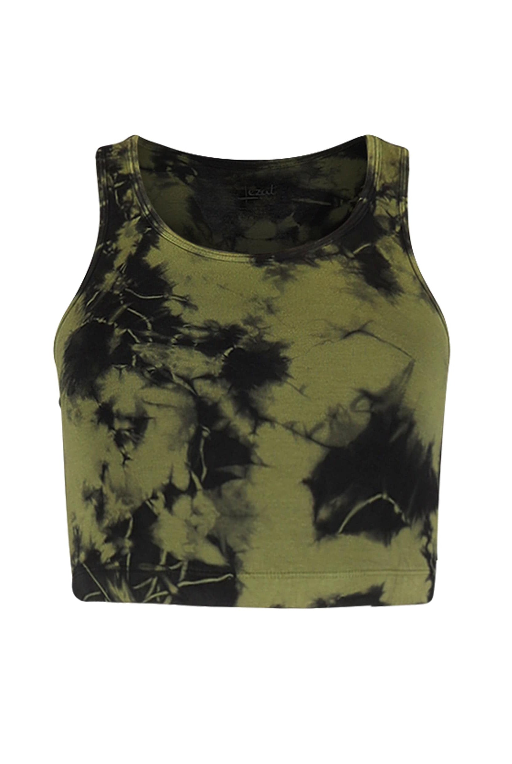 Lezat Top Dani Organic Cotton Bra Top - Army Tie Dye