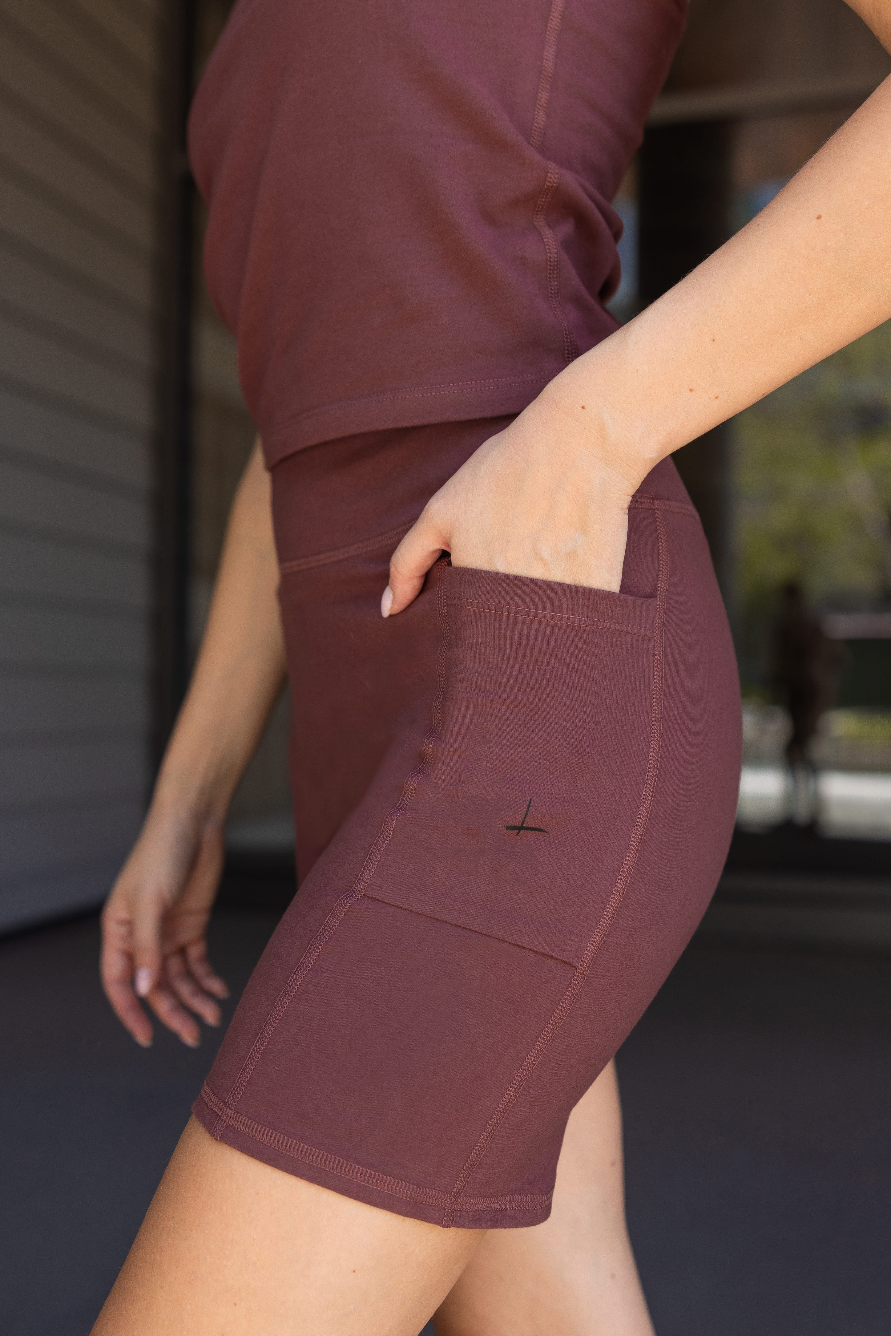 Lezat Bike Short Blake Organic Cotton High Waisted Pocketed Bike Short